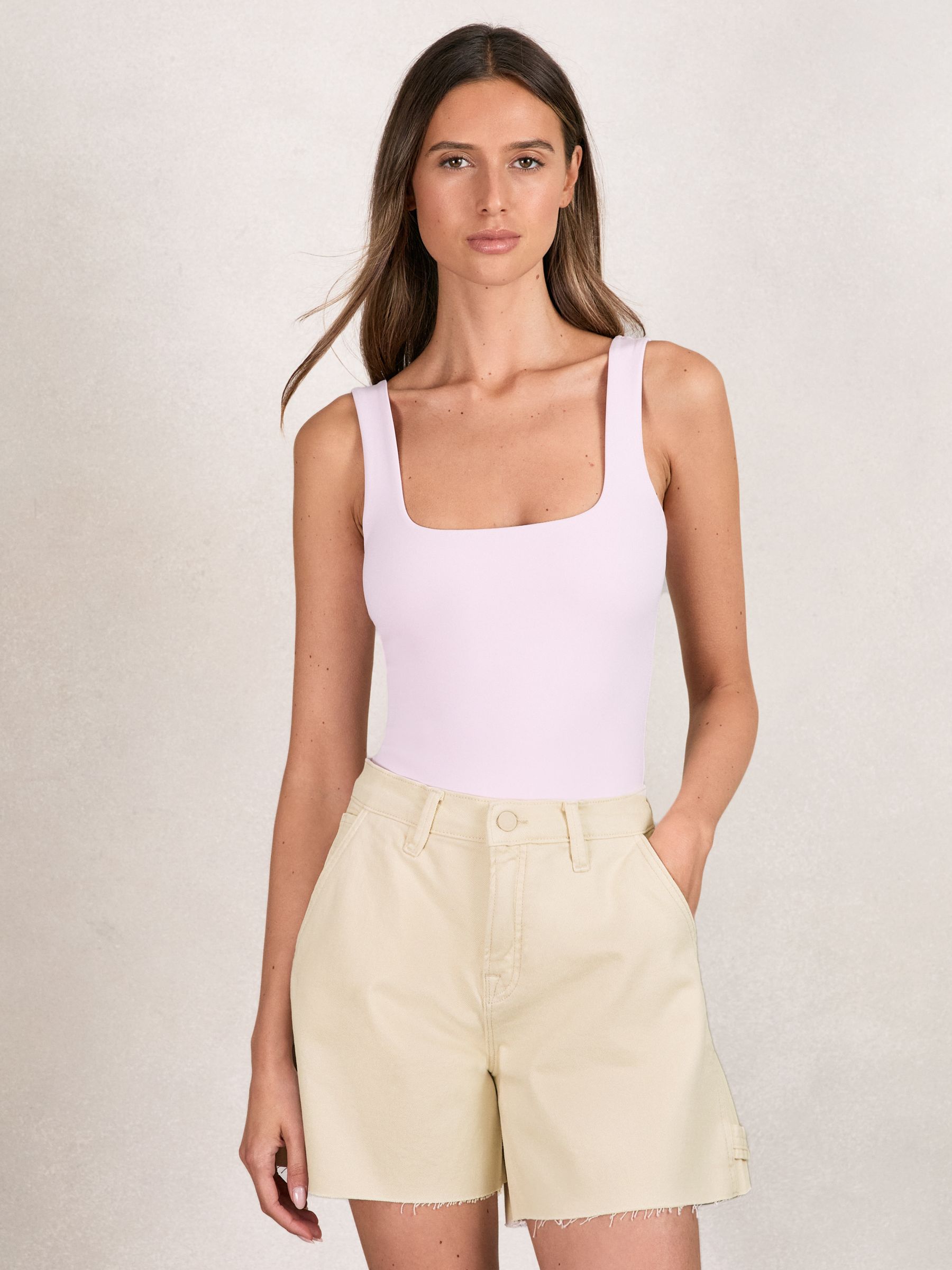 90S Long Shorts in Ecru