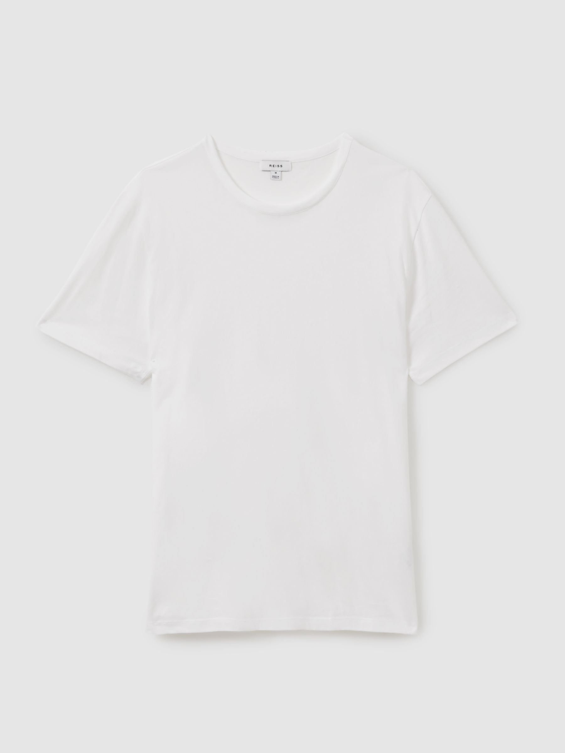 Cotton Crew Neck T-Shirt in Optic White
