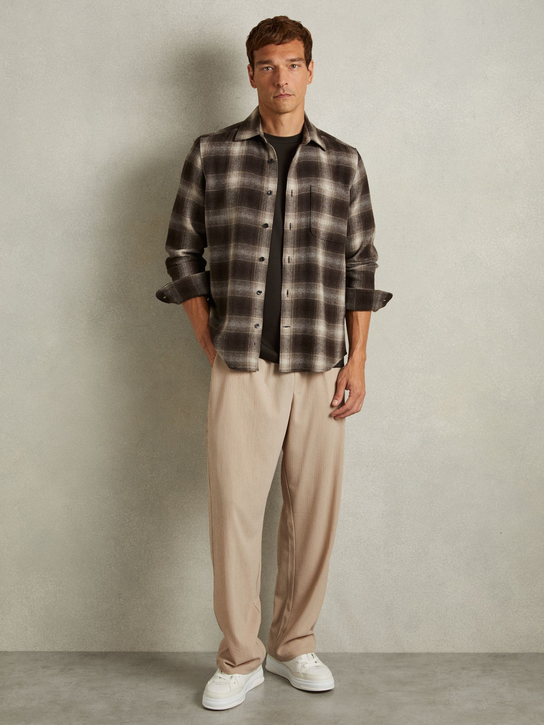 Interlock Jersey Crew Neck T-Shirt in Chocolate Brown