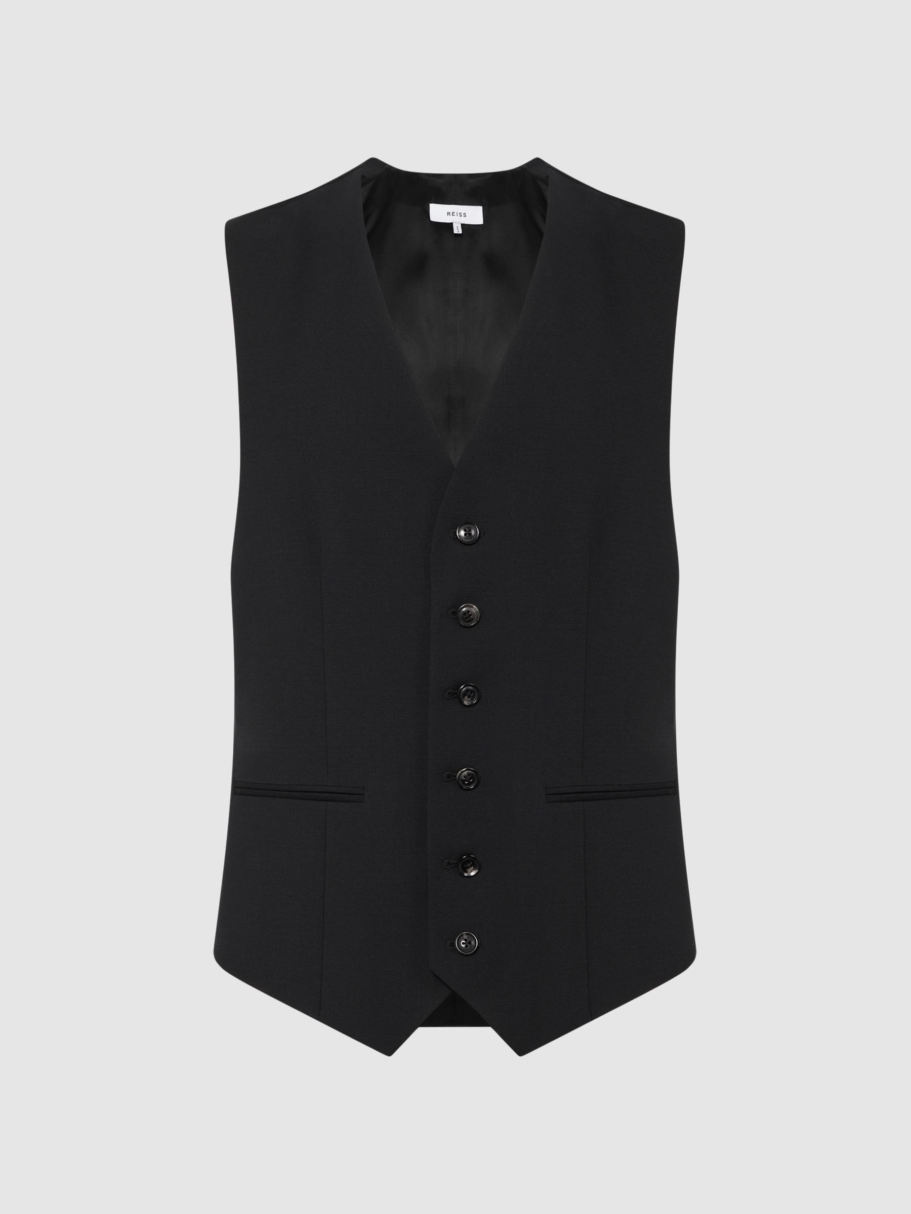 Modern Fit Travel Waistcoat in Black