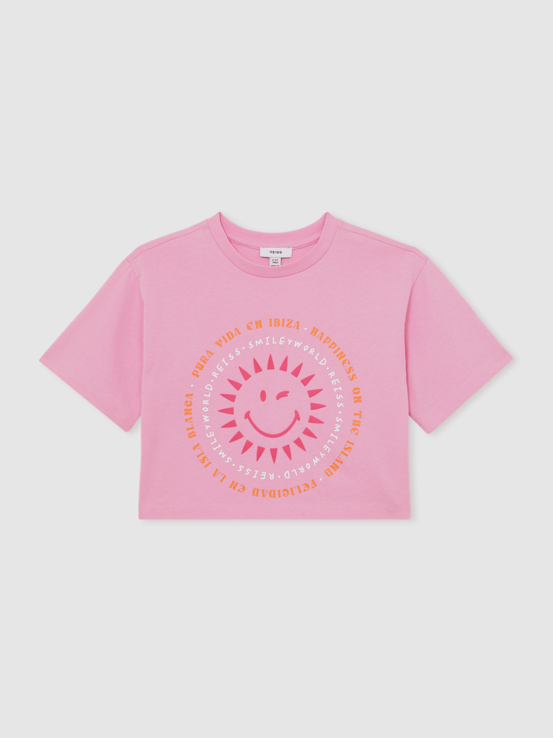 4-9 yrs SmileyWorld | Sun-Print T-Shirt in Pink