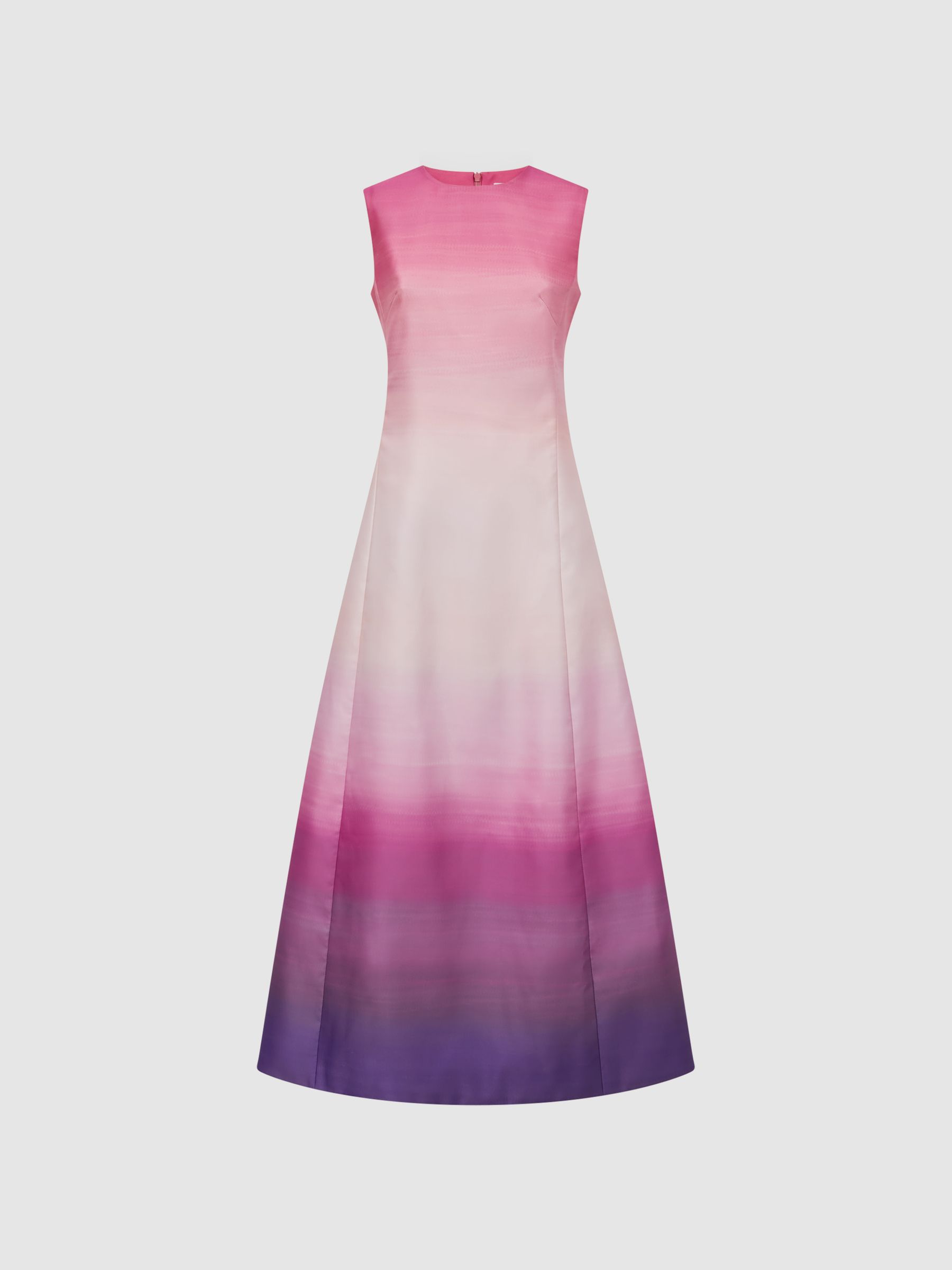 Leo Lin Ombre Sleeveless Midi Dress in Ombre Coral