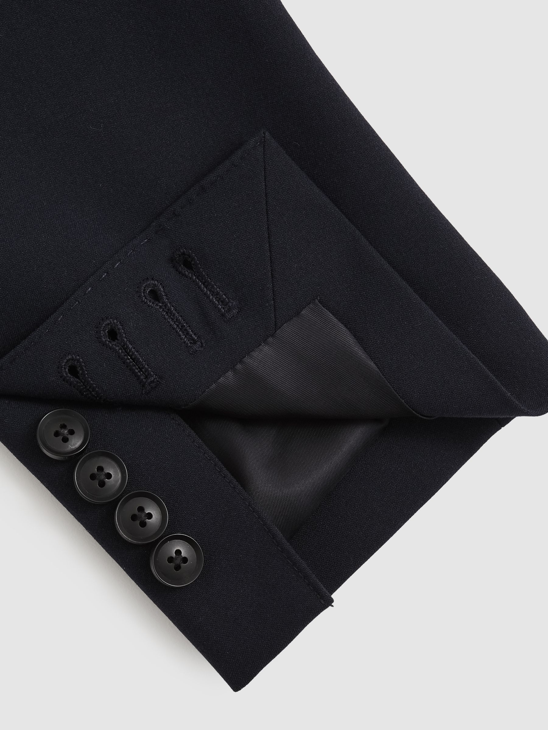 Single-Breasted Stretch Suit Blazer Slim-Fit in Navy