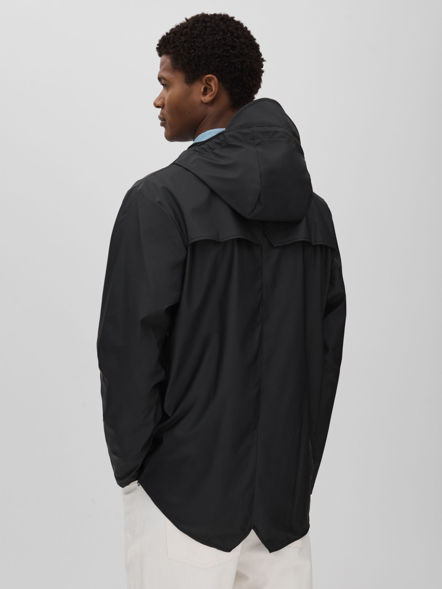 Rains Unisex Hooded Raincoat in Black