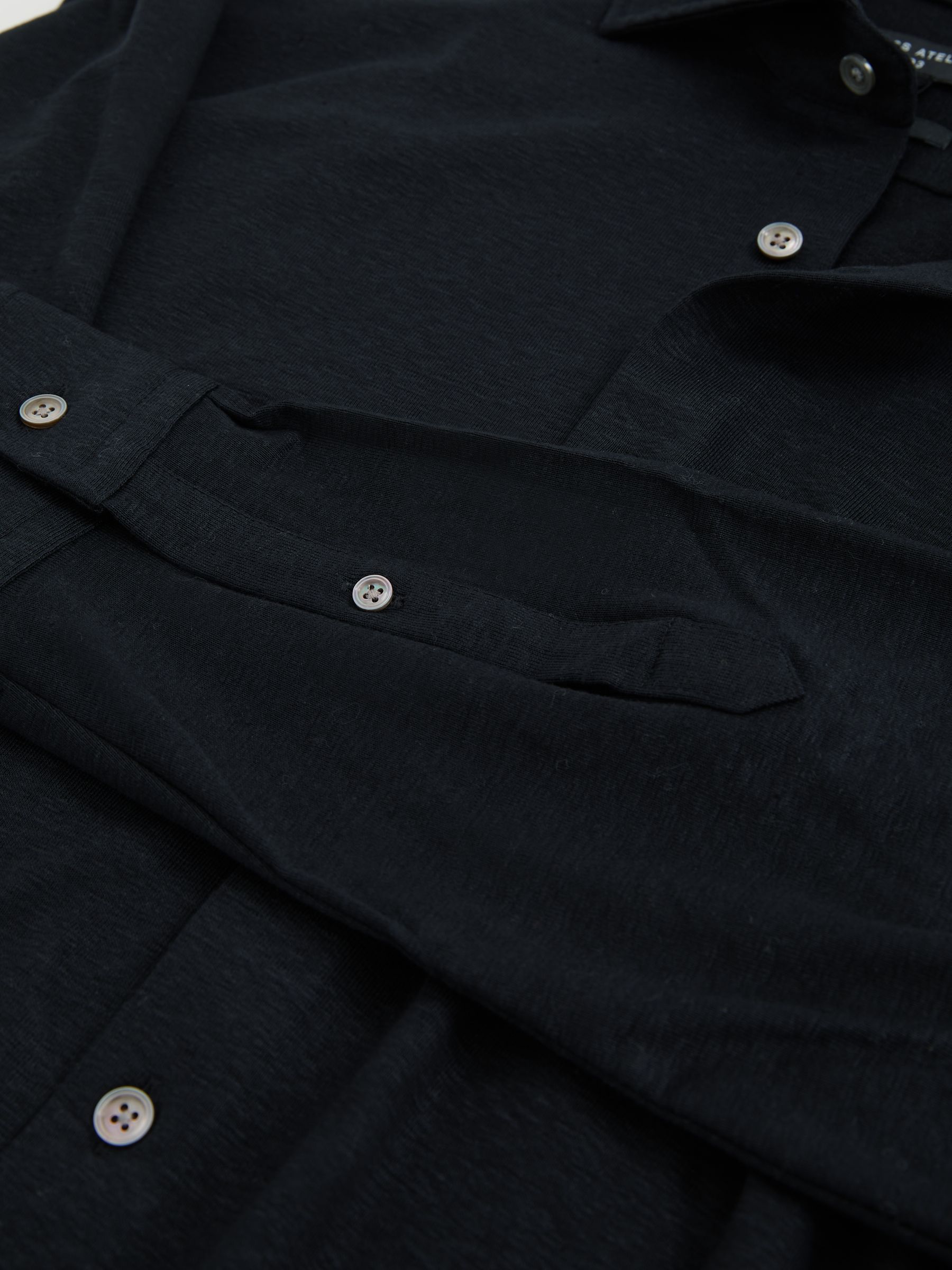 Atelier Linen-Blend-Jersey Shirt in Navy