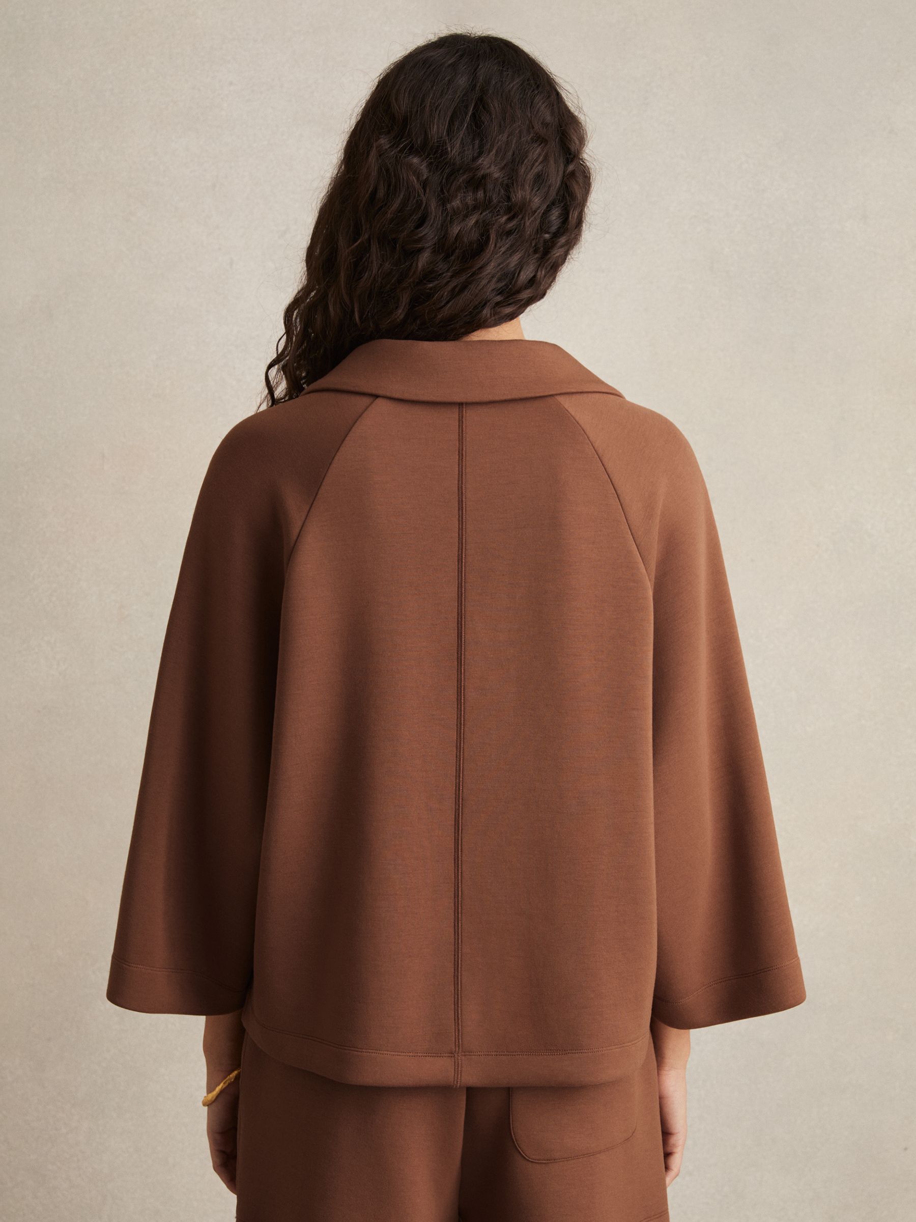 Modal-Blend Jersey Sweatshirt in Toffee Brown