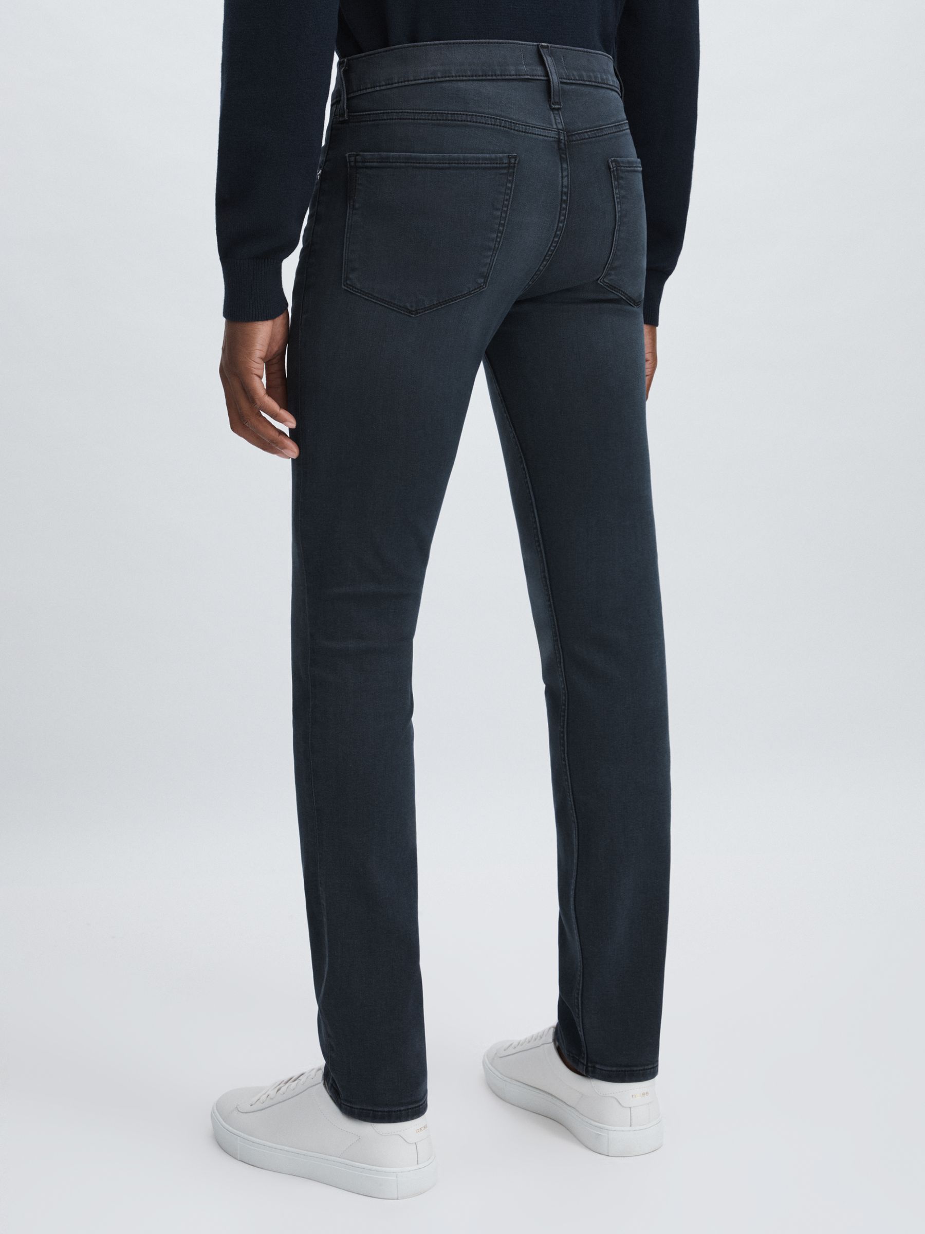Paige Slim Leg Stretch Jeans in Navy/Black