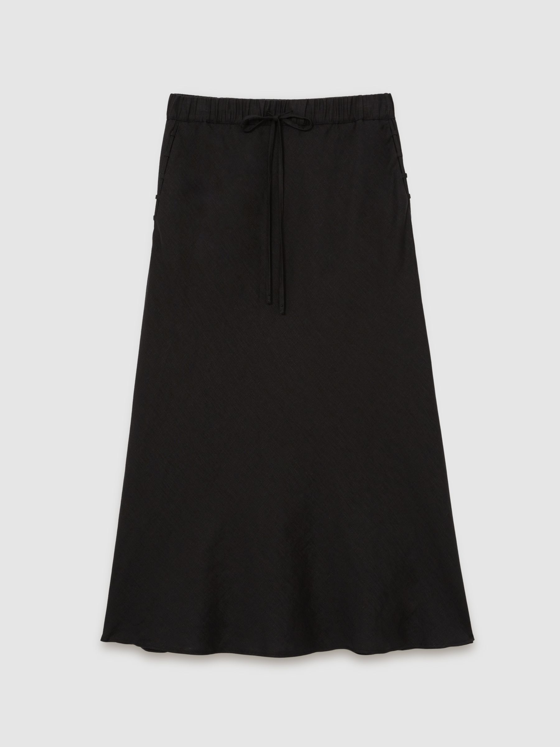 Slip Midi Skirt in Black