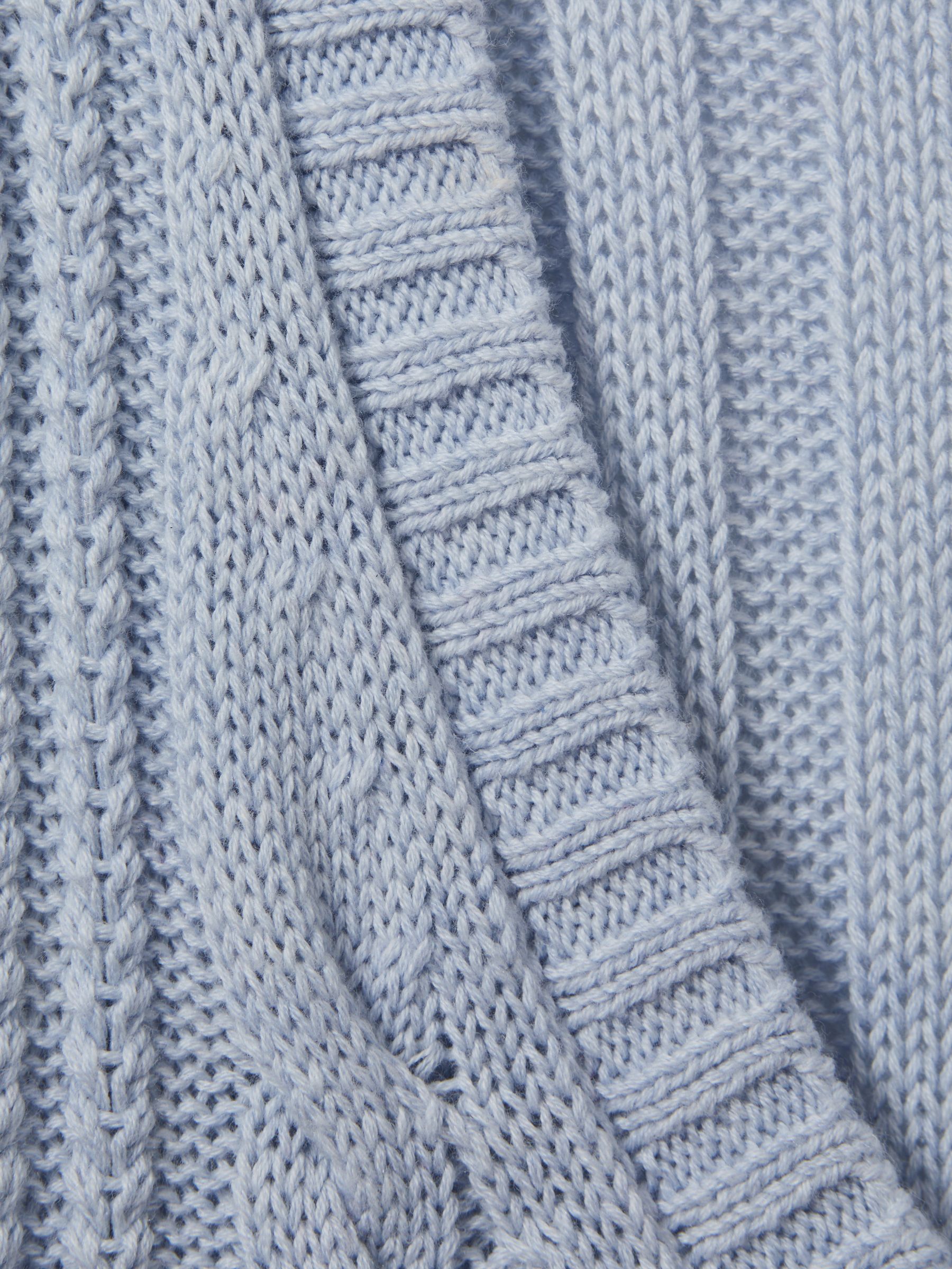 Paige Cable Knit Vest in Soft Blue