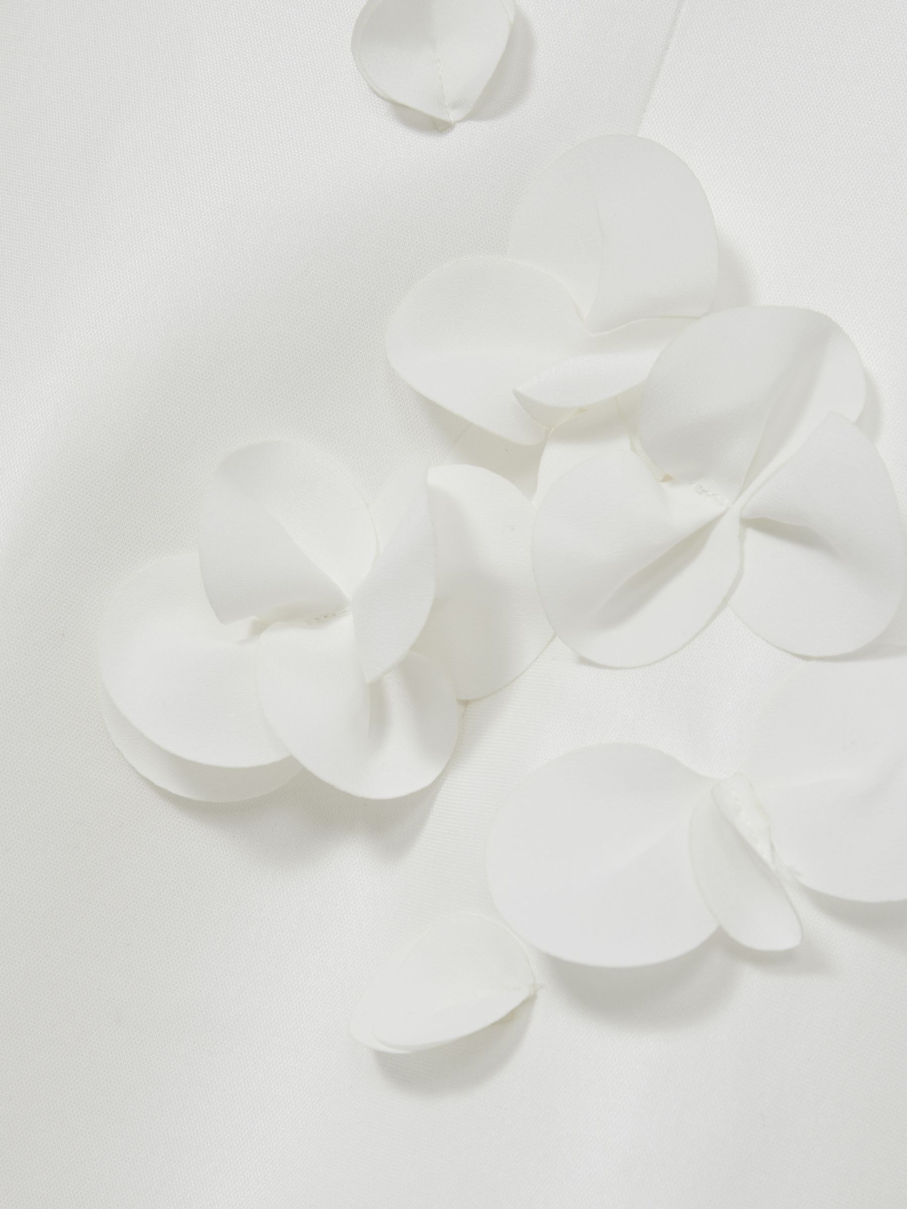 Acler Ivory Petal Detail Fitted Midi Dress in Ivory