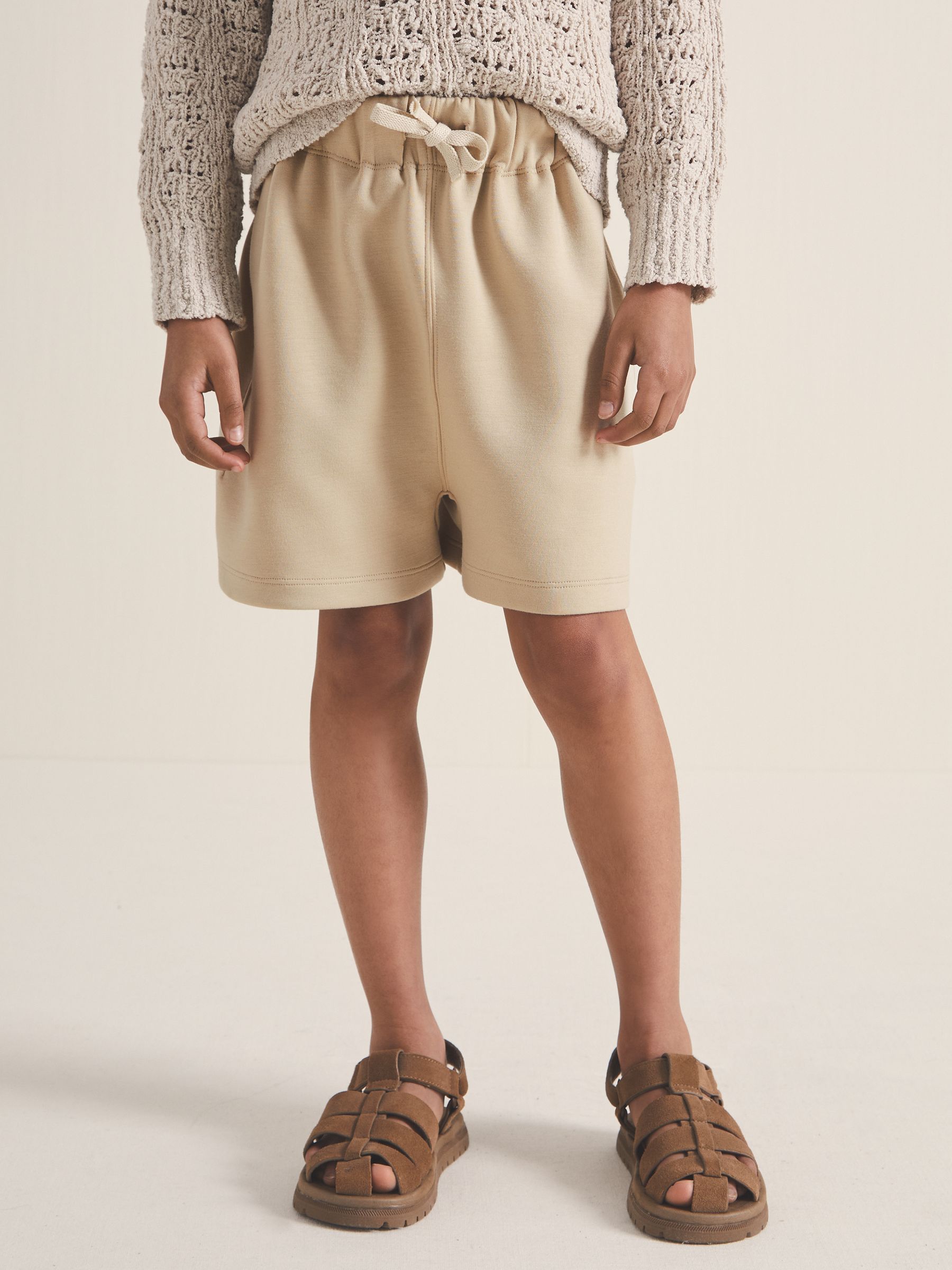 4-9 yrs | Les 100 Ciels Jersey Shorts in Sage
