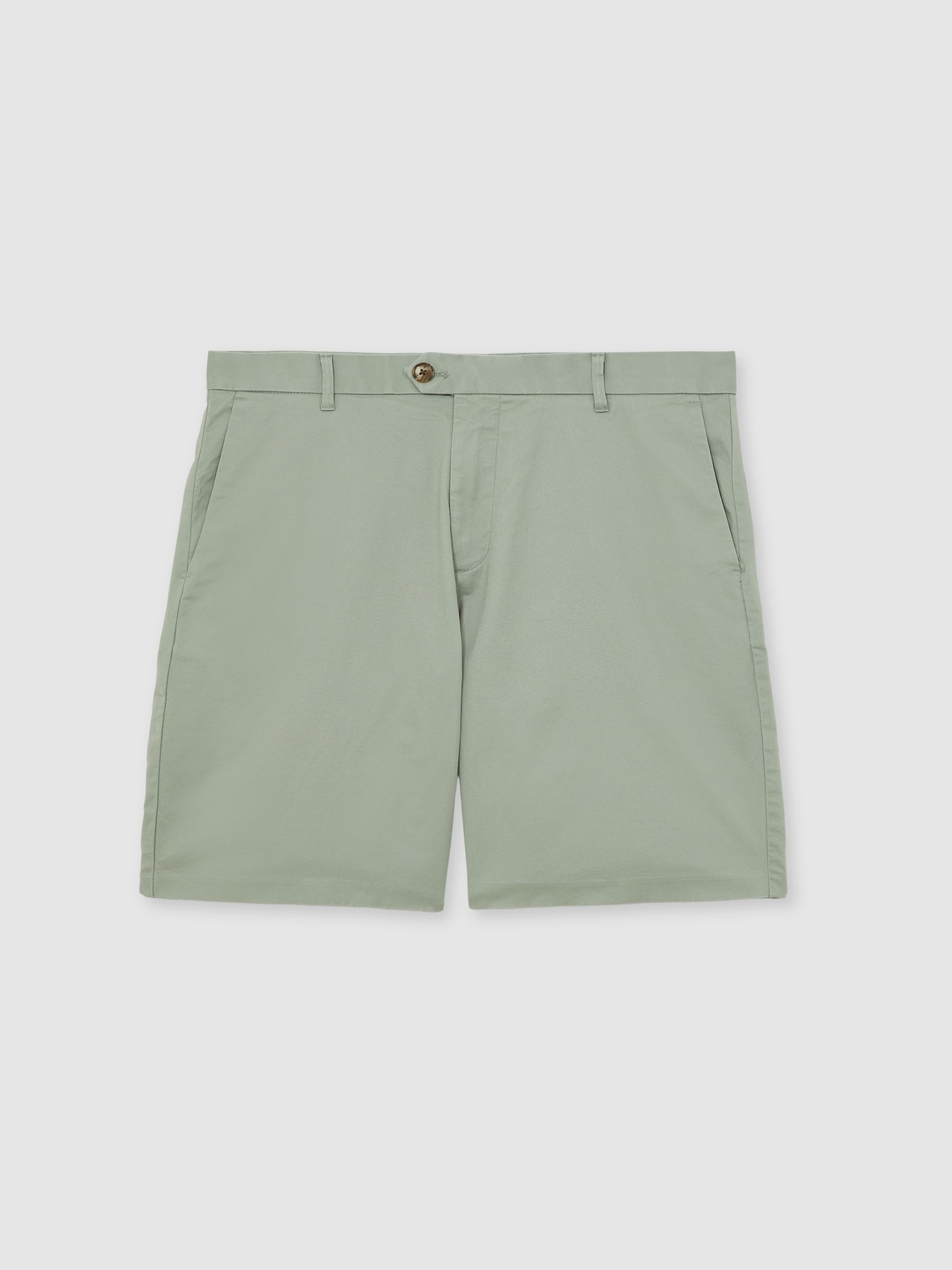 Short Length Casual Chino Shorts in Pistachio