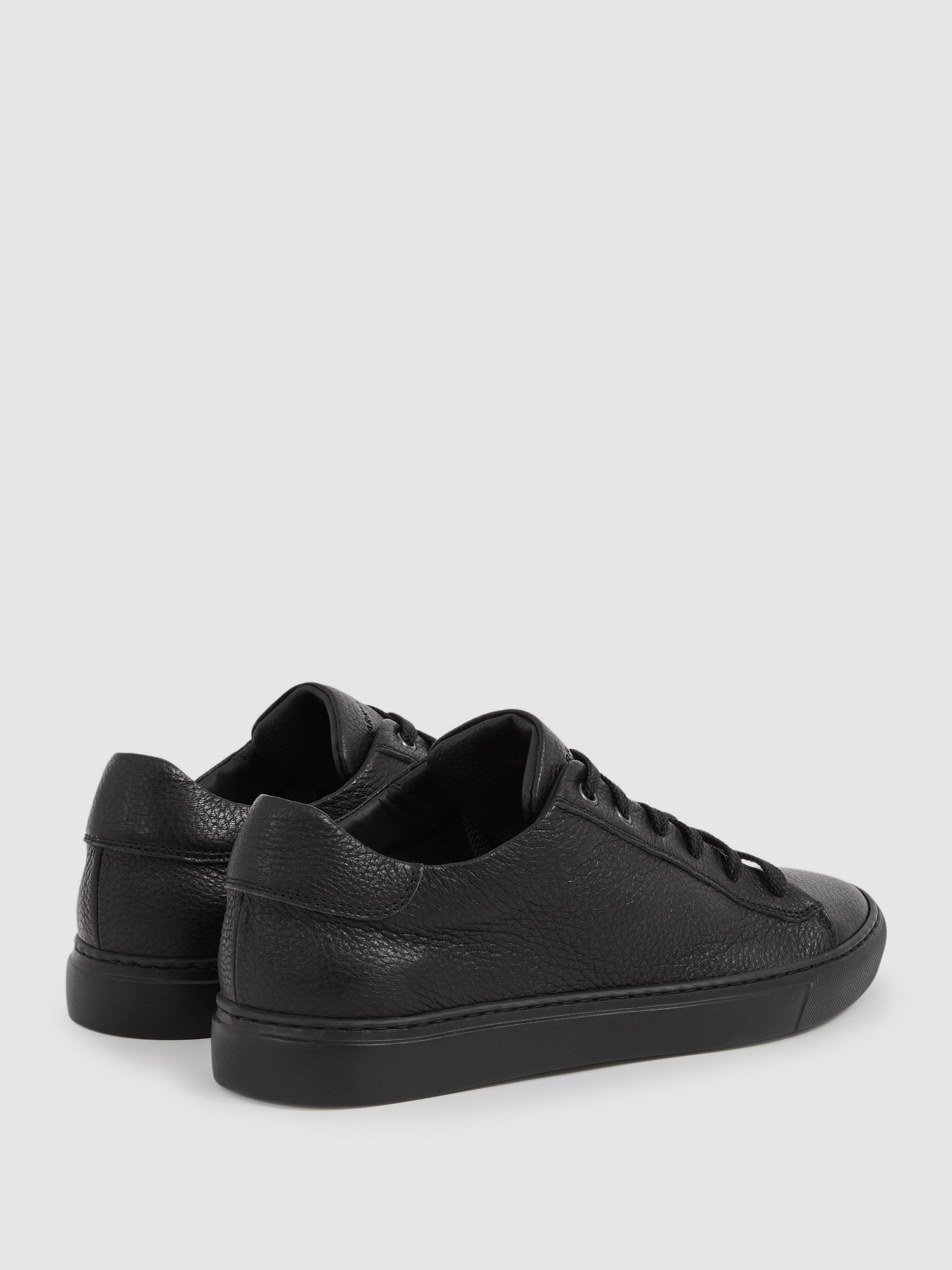 Harrys London Deerskin Lace-Up Trainers in Black