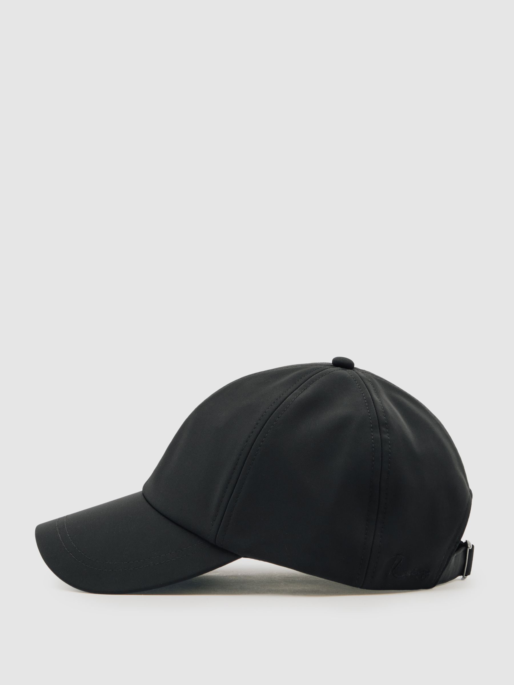 Embroidered Logo Tech Baseball Cap in Black