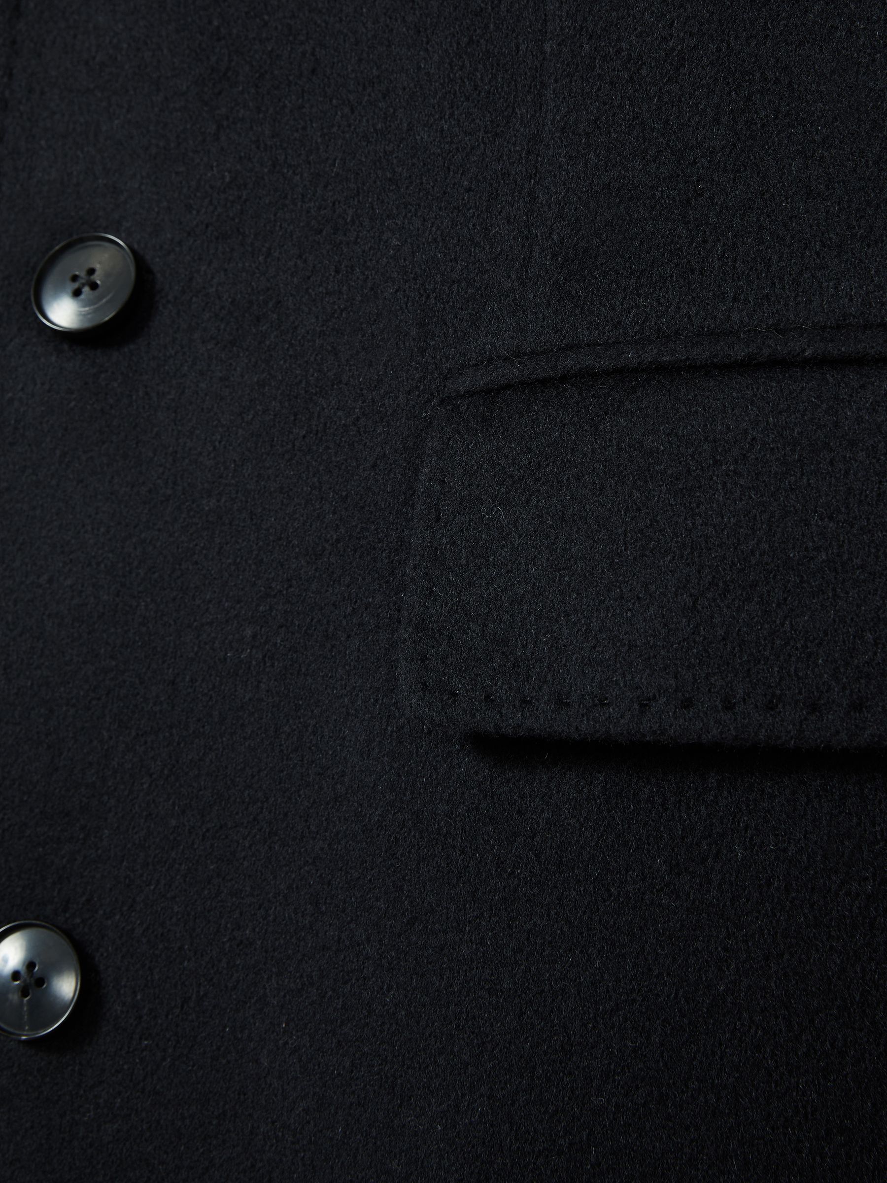 Atelier Cashmere Single-Breasted Overcoat in Navy