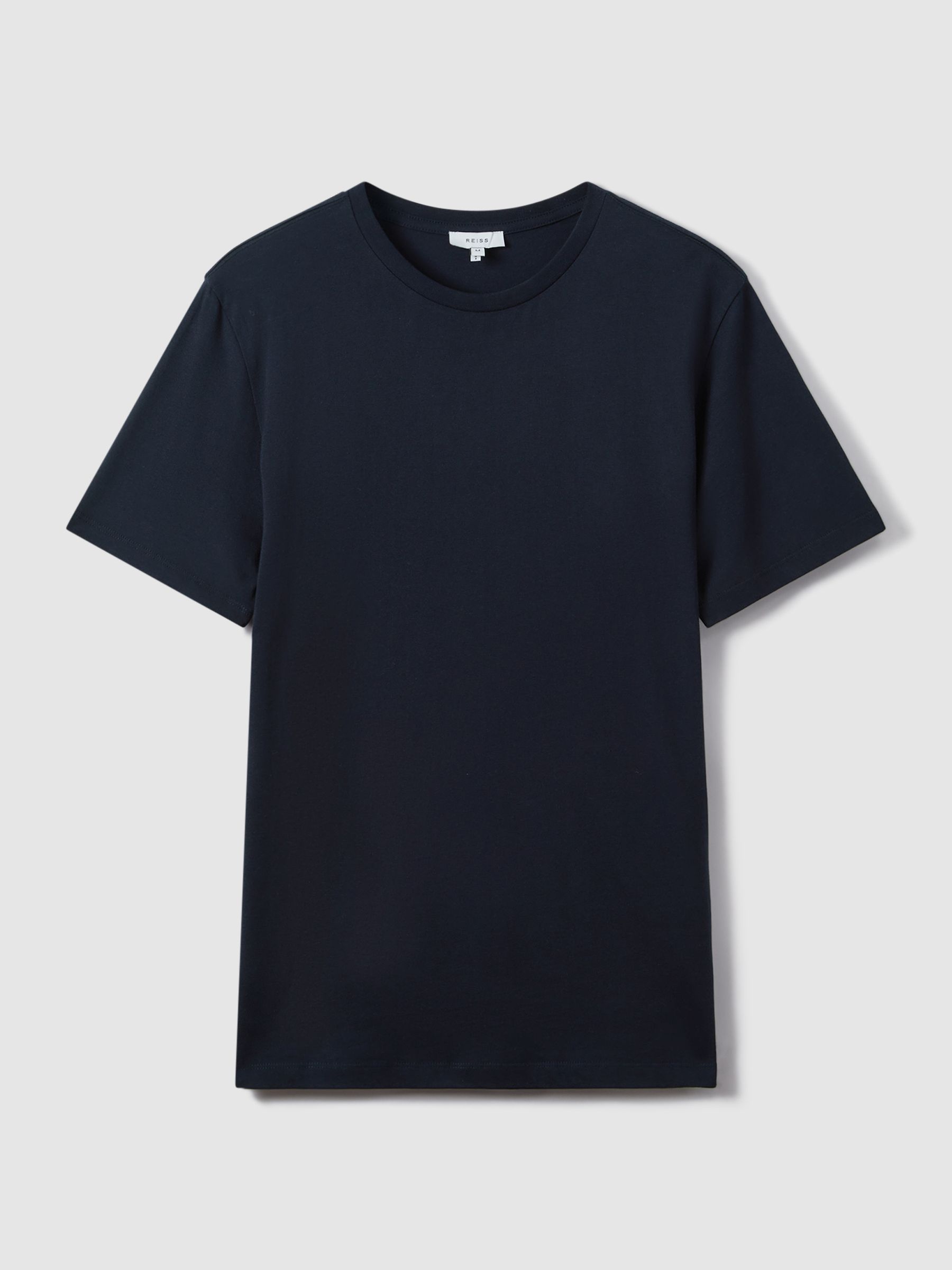 Cotton Crew Neck T-Shirt in Navy