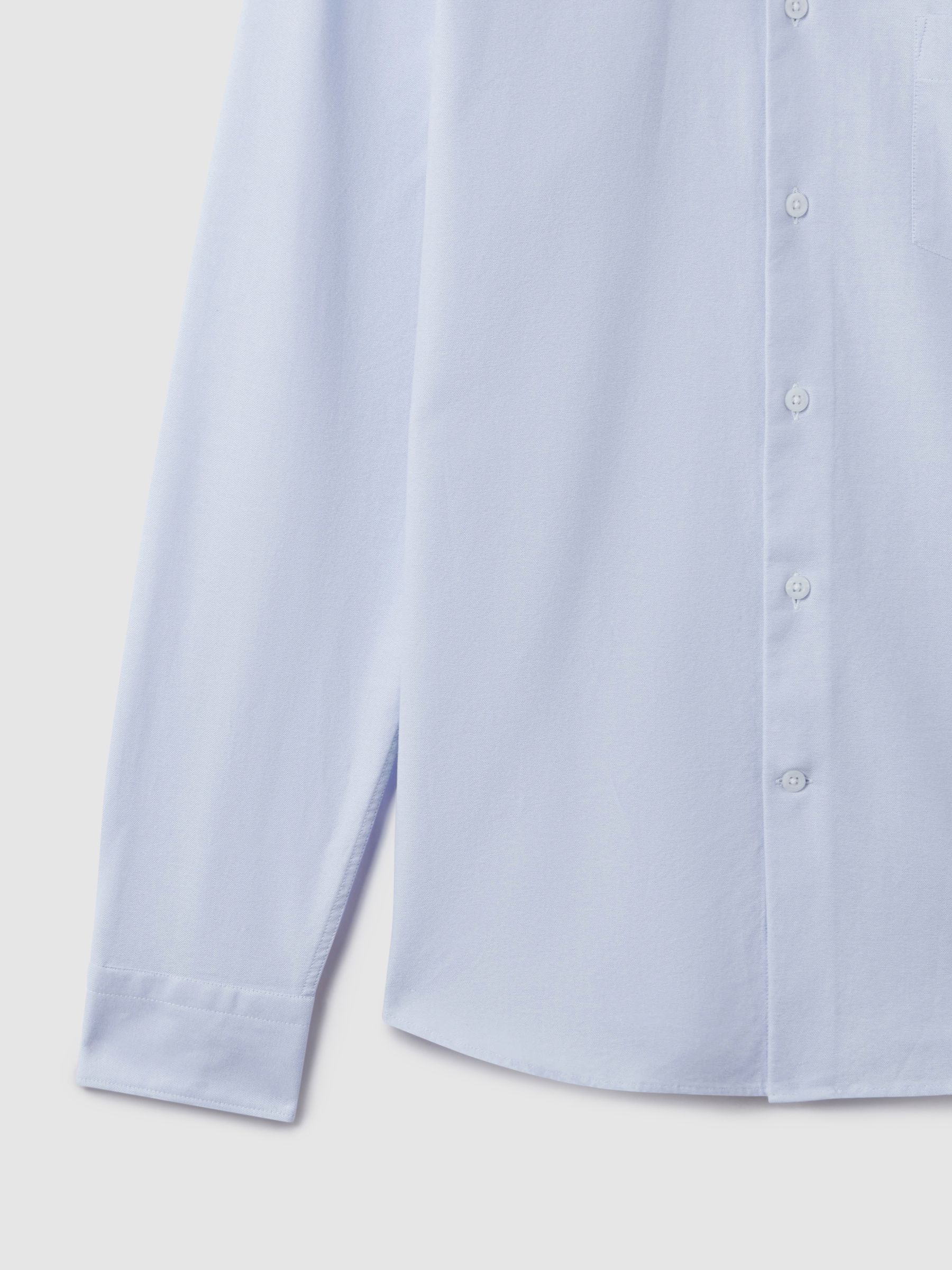 Slim-Fit Button-Down Collar Cotton Oxford Shirt in Soft Blue