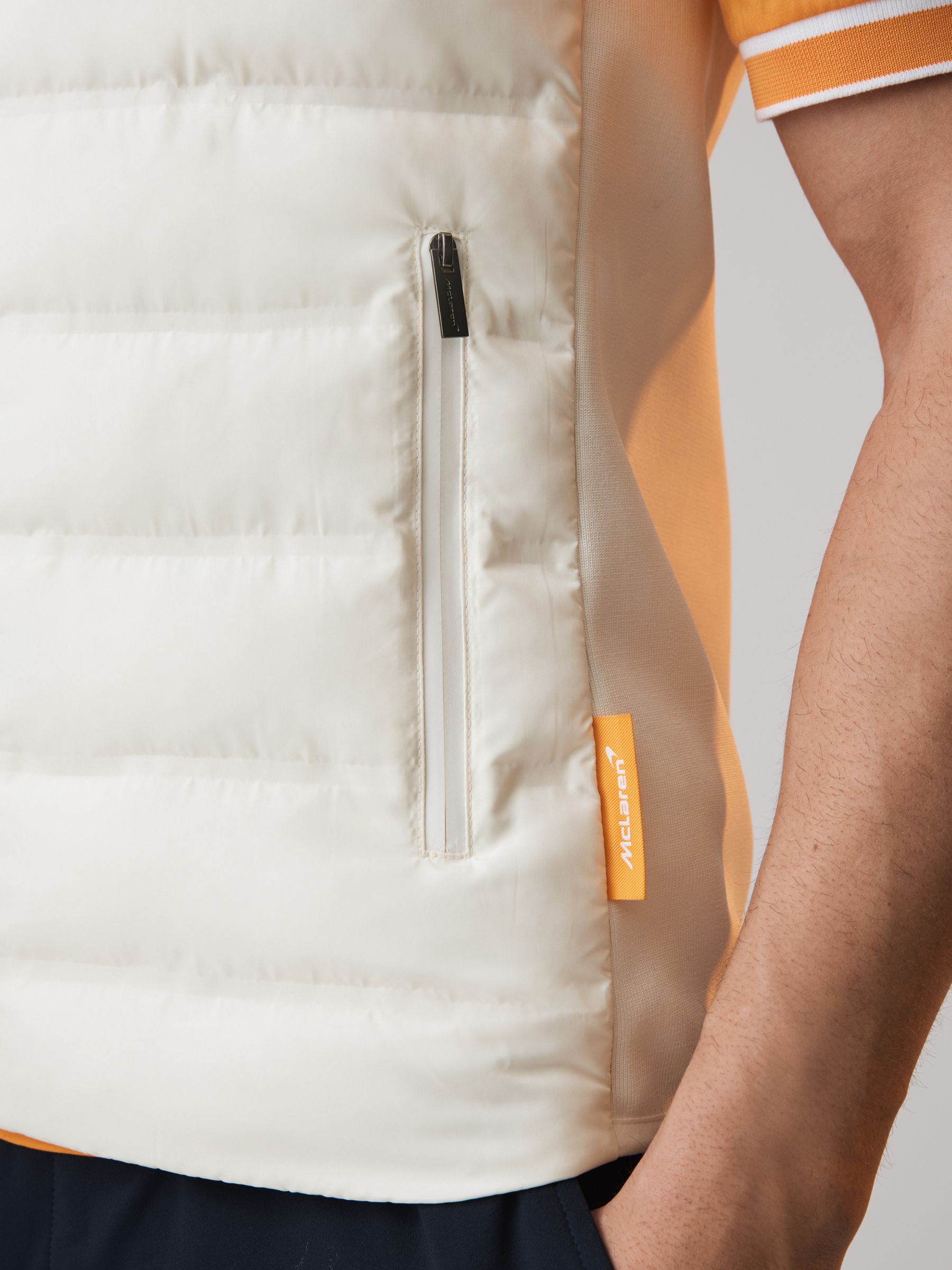 McLaren F1 Hybrid Quilt and Knit Gilet in White