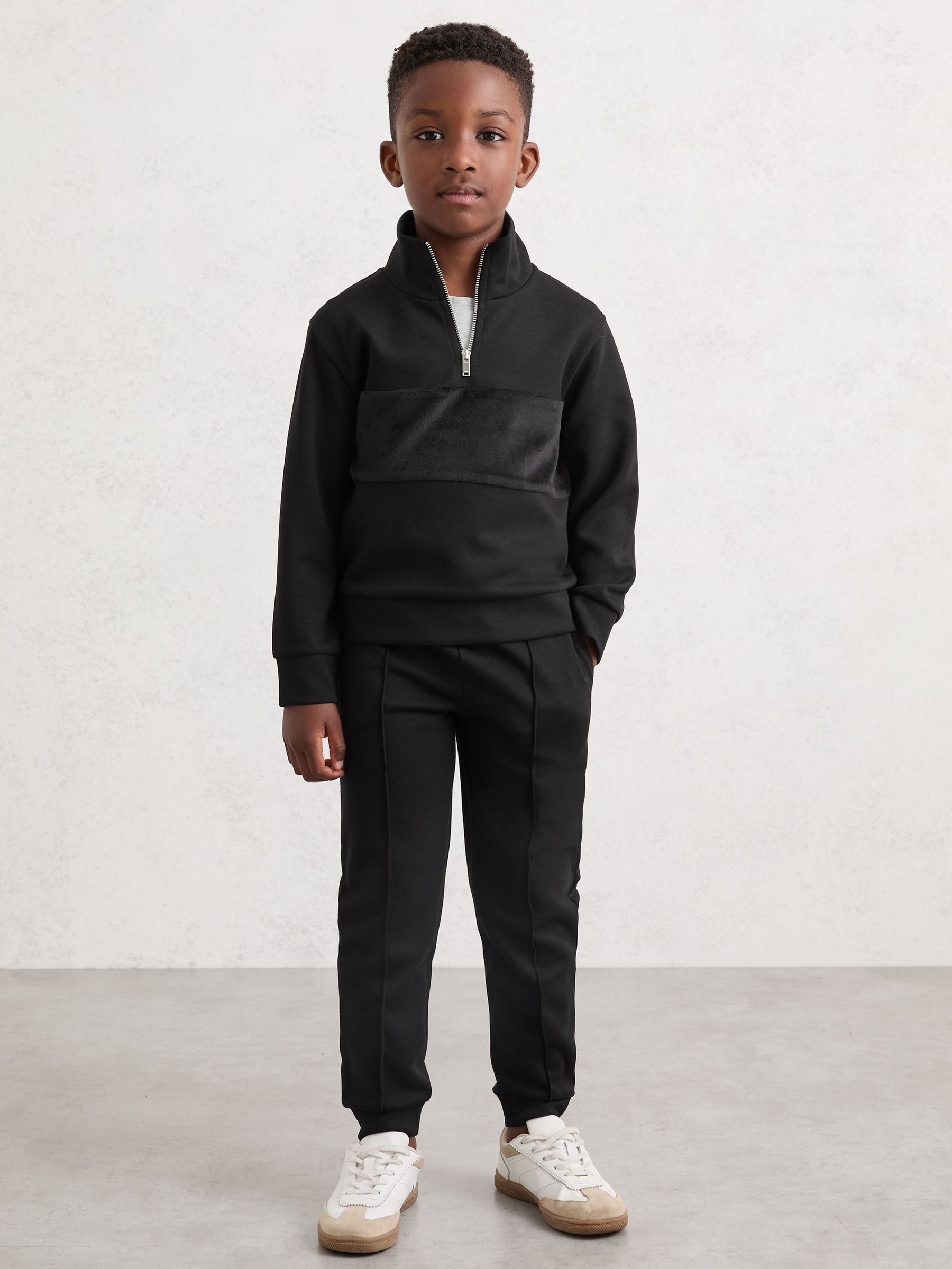 9-13 yrs Interlock Drawstring Joggers in Black