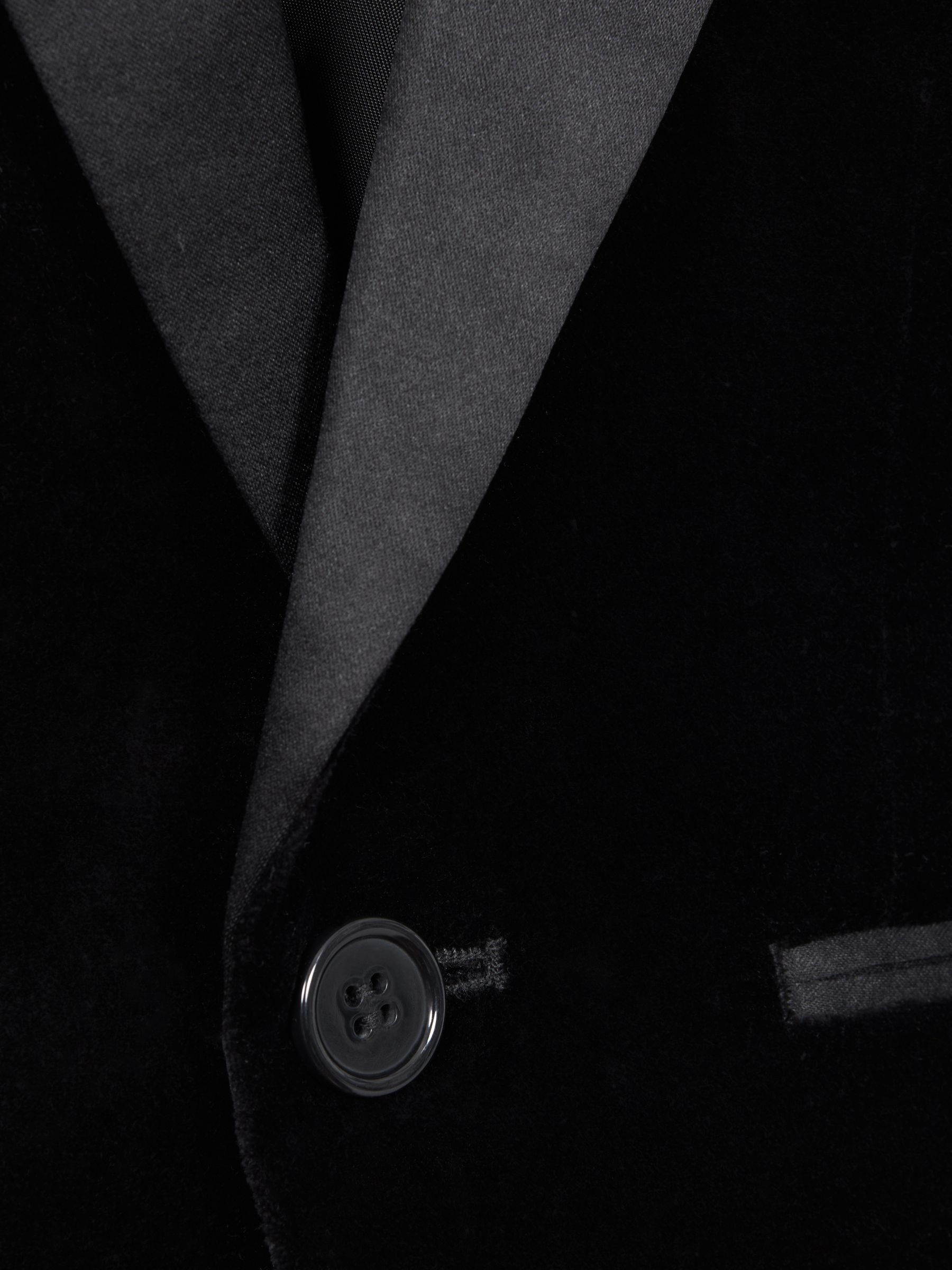 13-14 yrs Single Breasted Velvet Blazer in Black