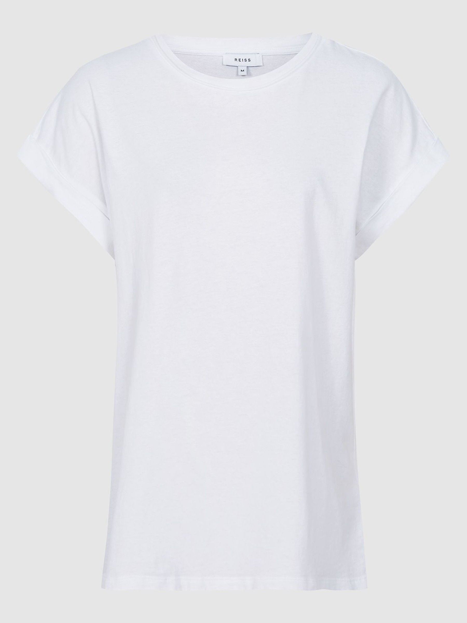 Cotton-Jersey Crew Neck T-Shirt in White