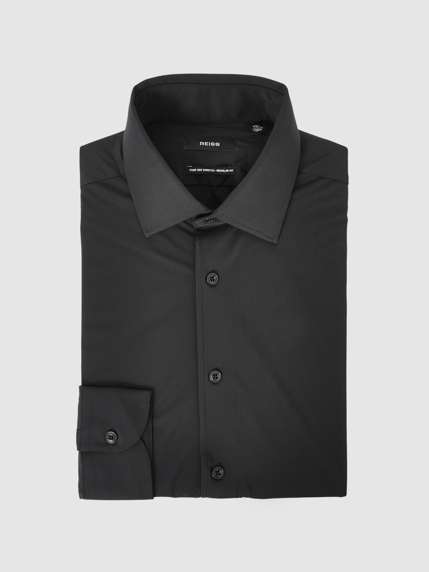 Long-Sleeve Travel Shirt in Black