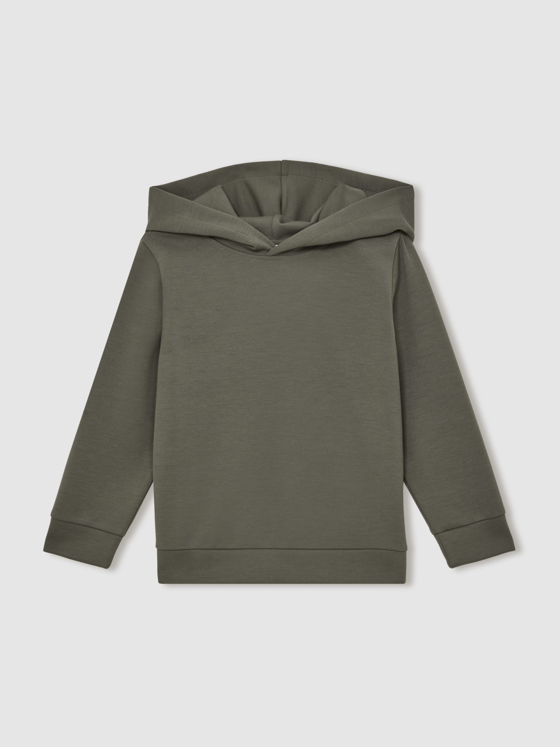 9-13 yrs Interlock Jersey Hoodie in Dark Sage