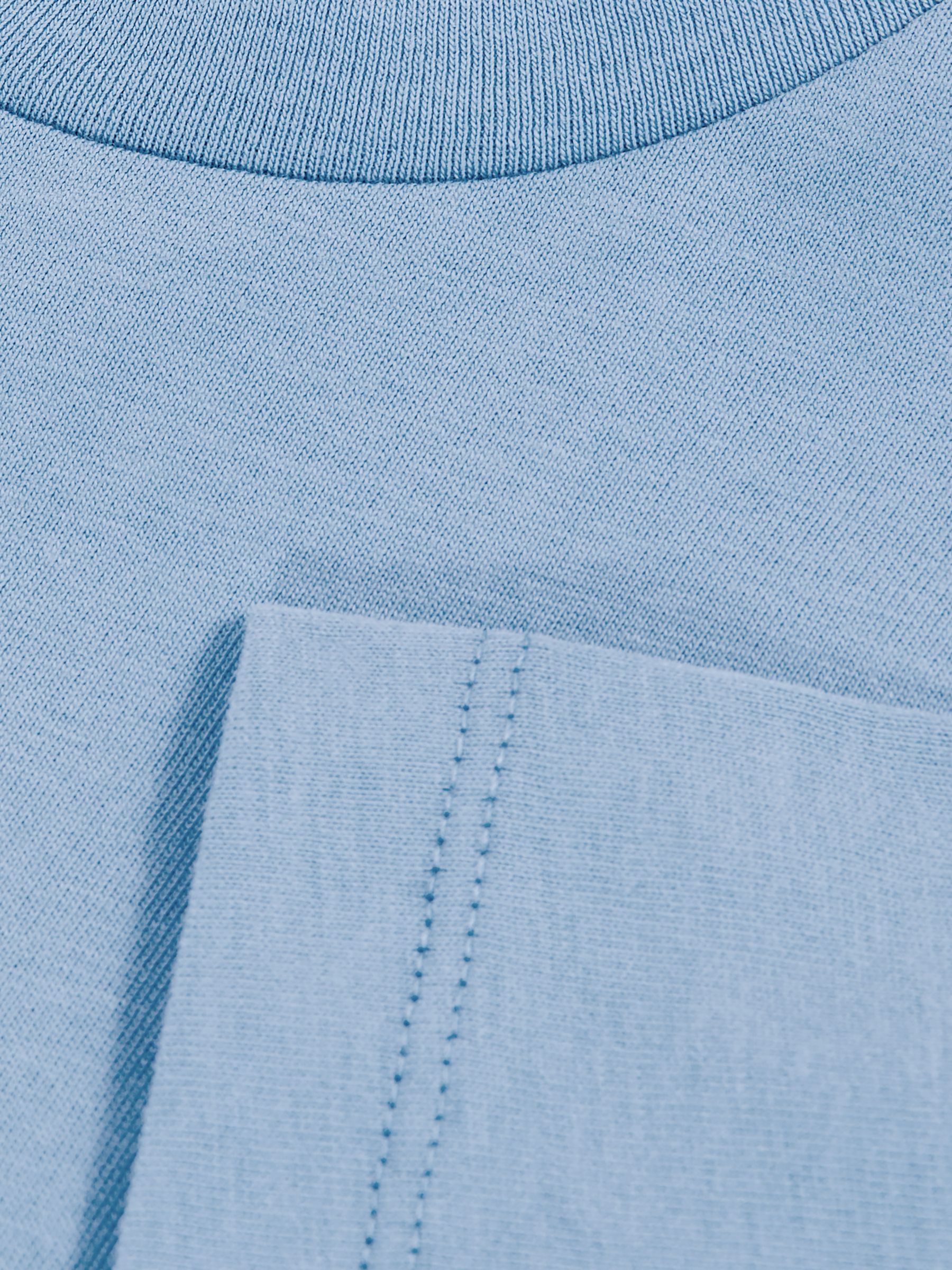 9-13 yrs Cotton Crew-Neck T-Shirt in Dusty Blue