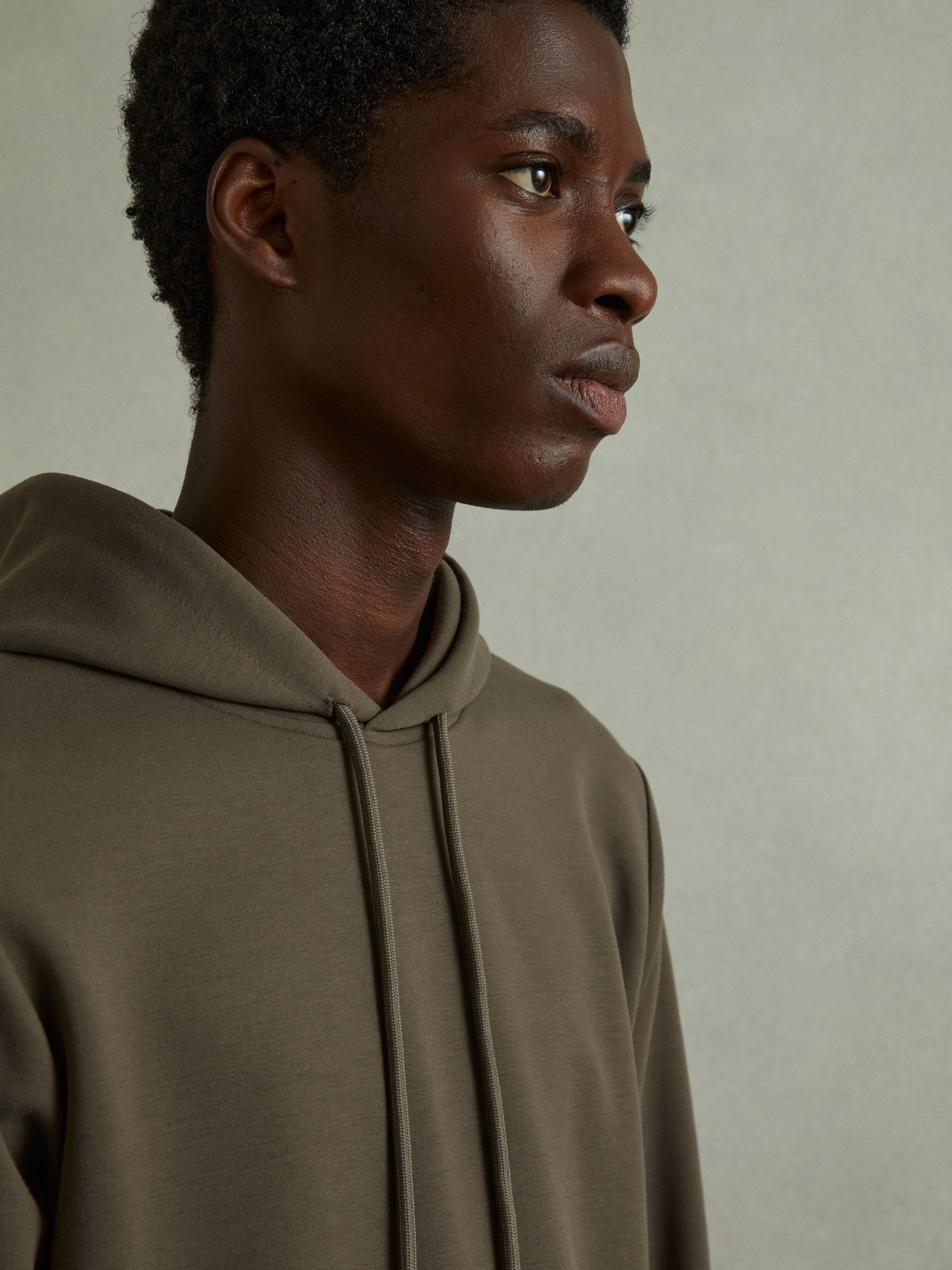 Interlock Jersey Hoodie in Sage Green