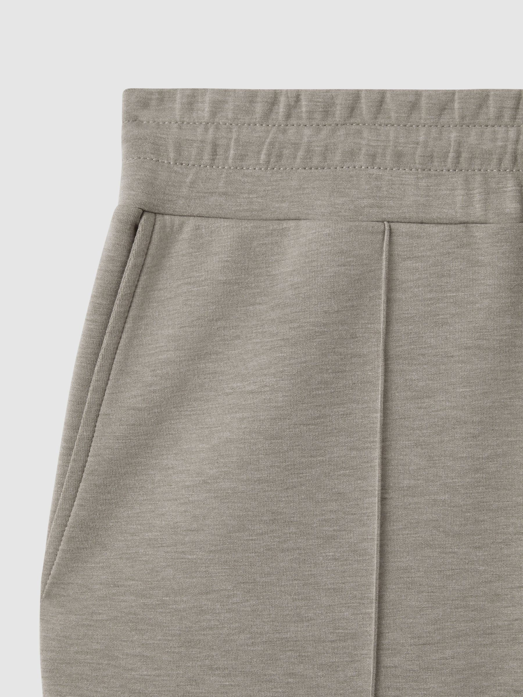 Stretch Jersey Tailored Joggers in Taupe