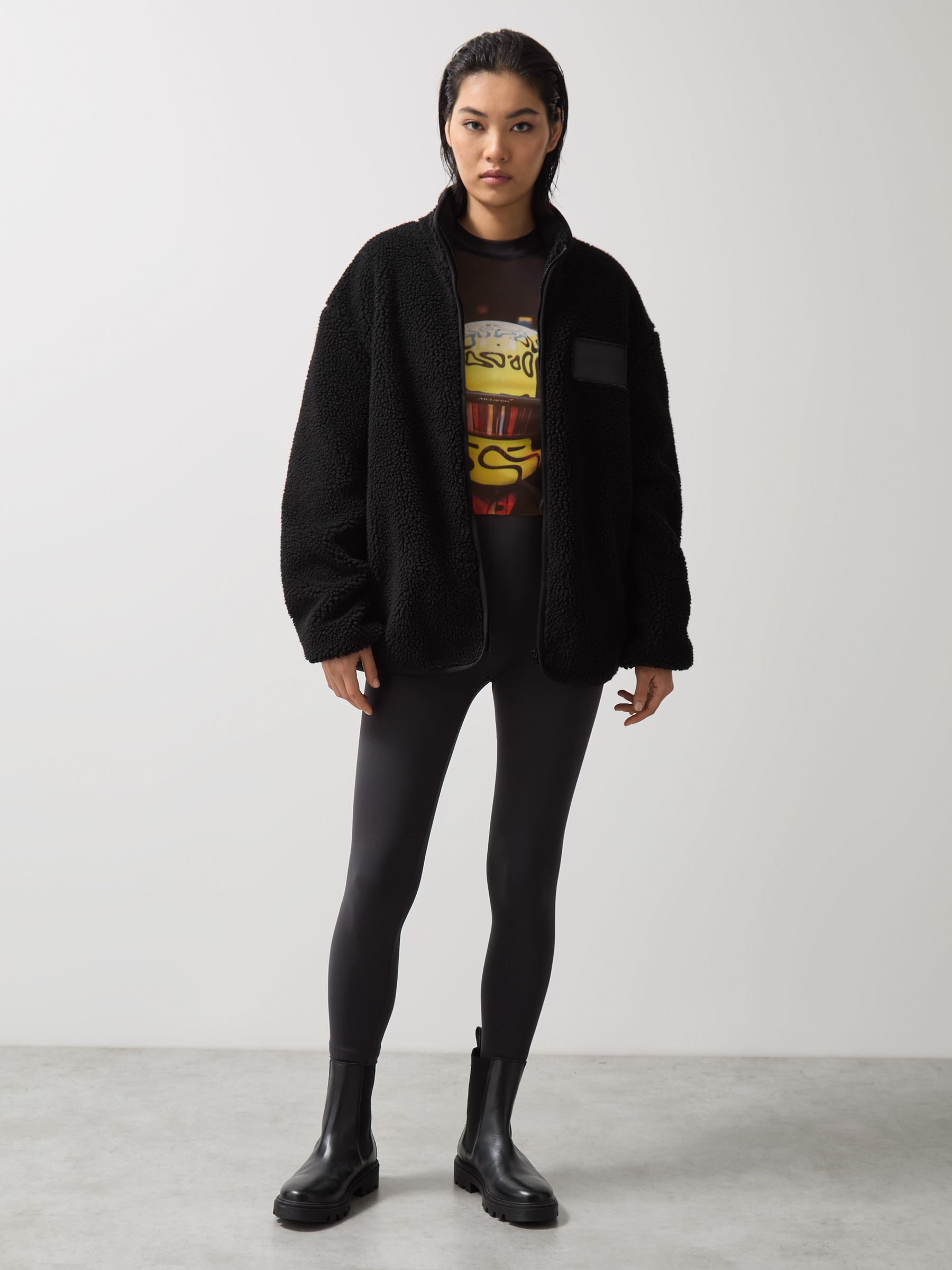 McLaren F1 Team Embroidered Fleece Jacket Unisex Fit in Black