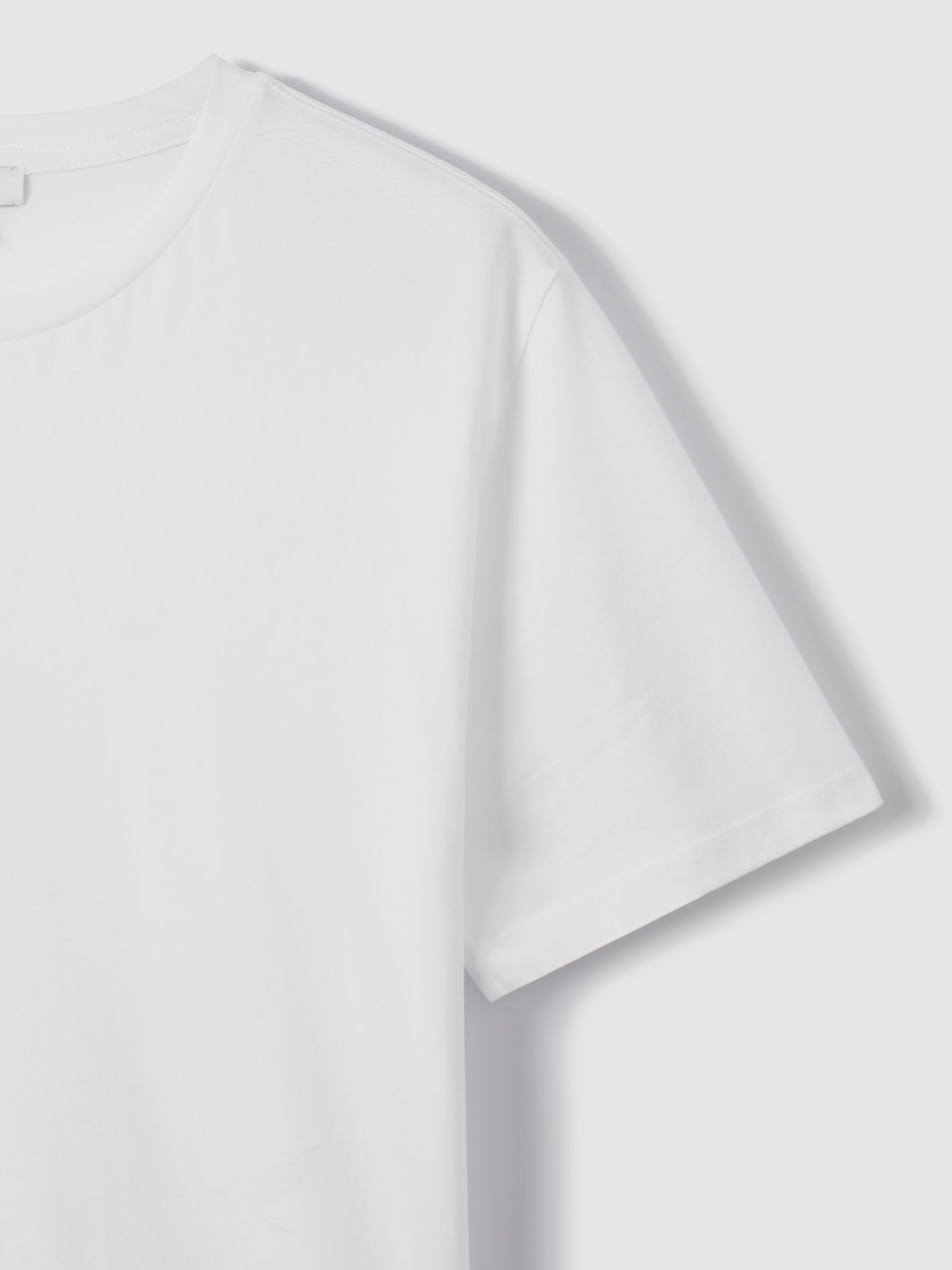 Cotton Crew Neck T-Shirt in White