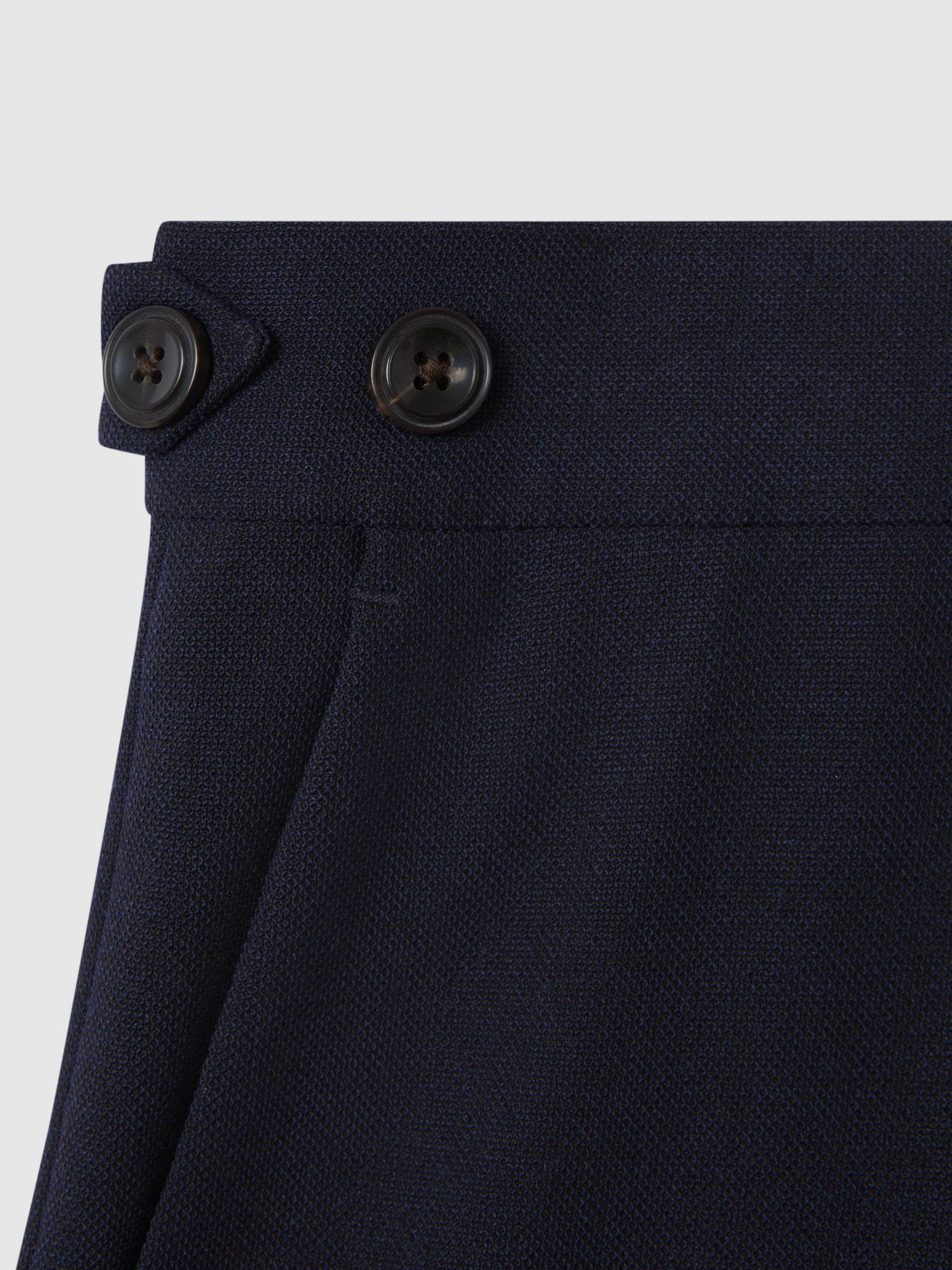 Slim Fit Side Adjuster Trousers in Navy