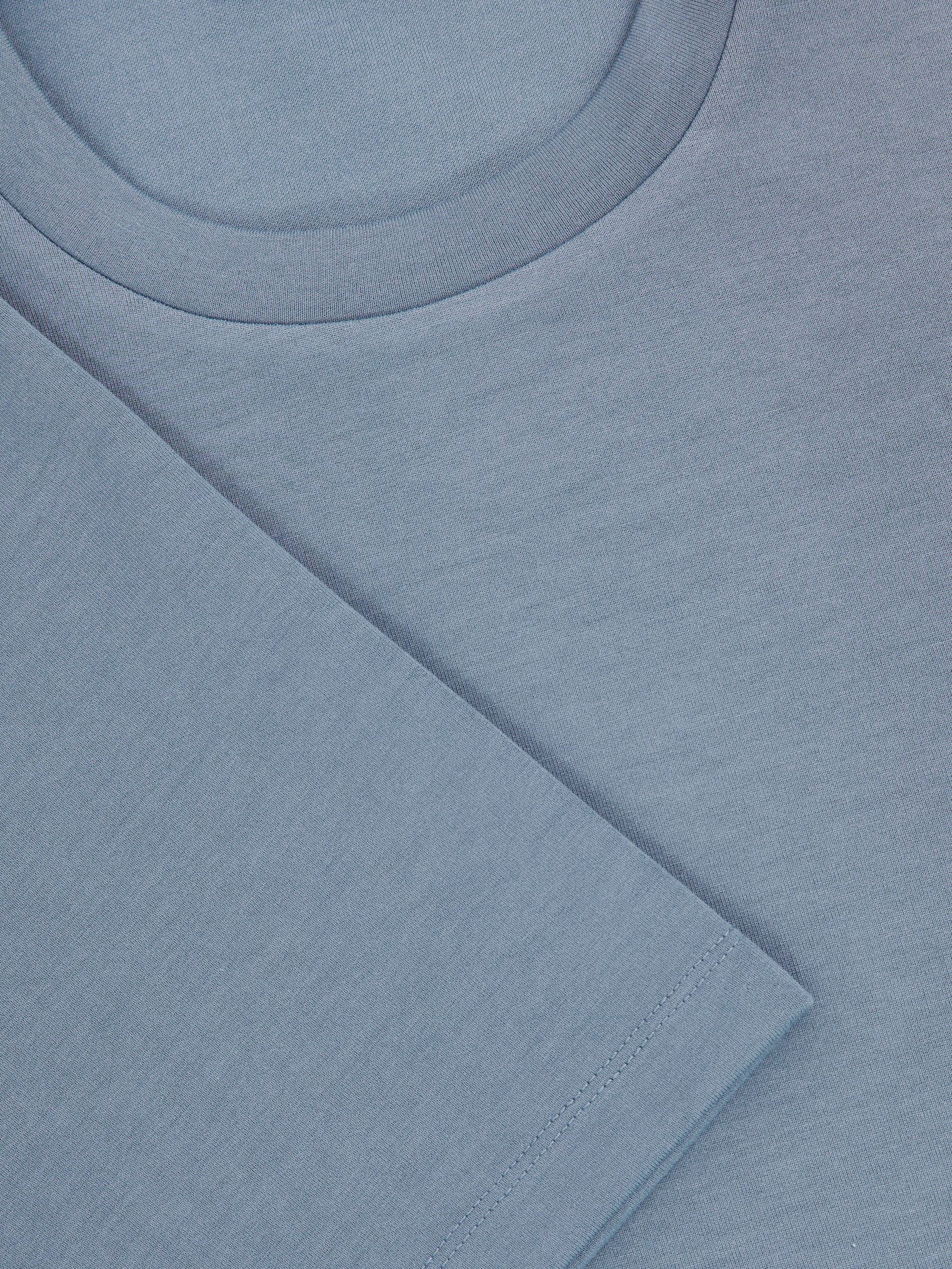 Interlock Jersey Crew Neck T-Shirt in Airforce Blue