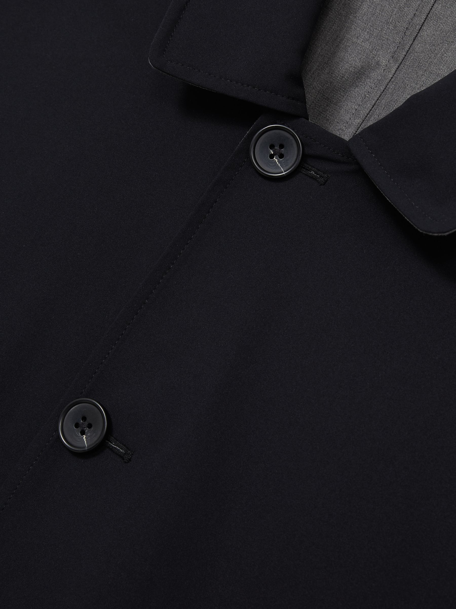 Reversible Mid-Length Coat in Navy/Grey