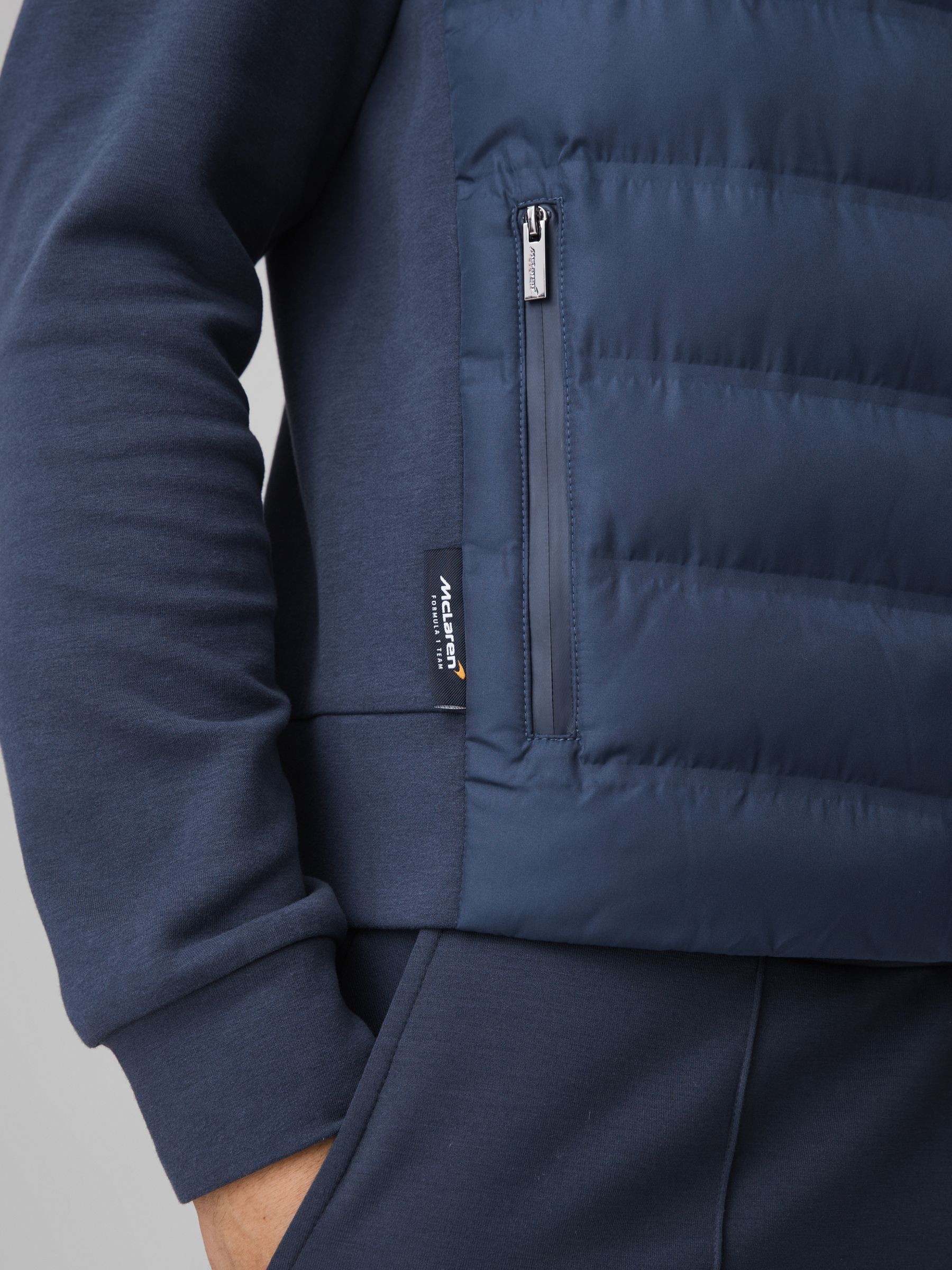 McLaren F1 Hybrid Quilt and Jersey Jacket in Airforce Blue