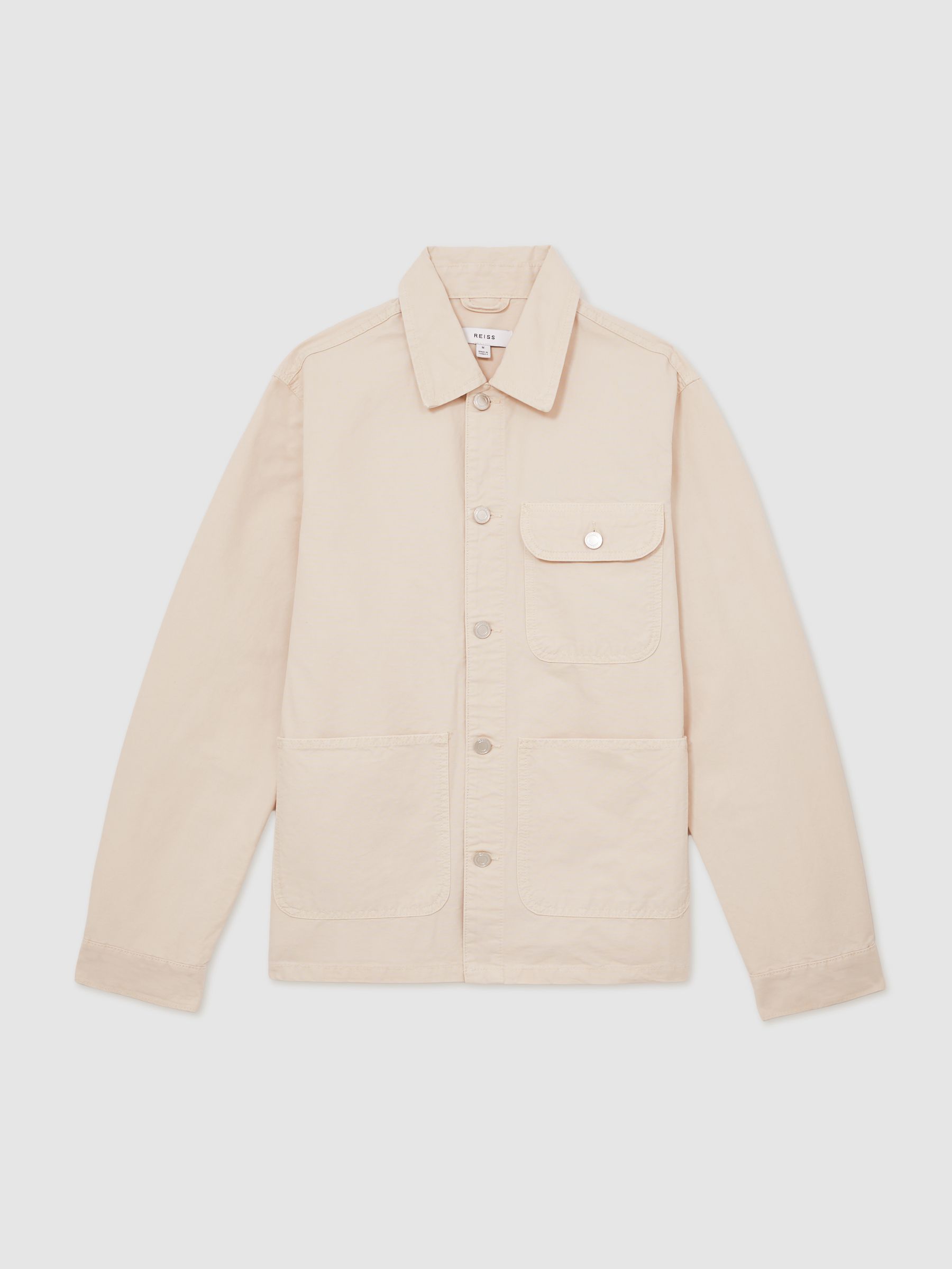 Cotton Worker Jacket in Stone