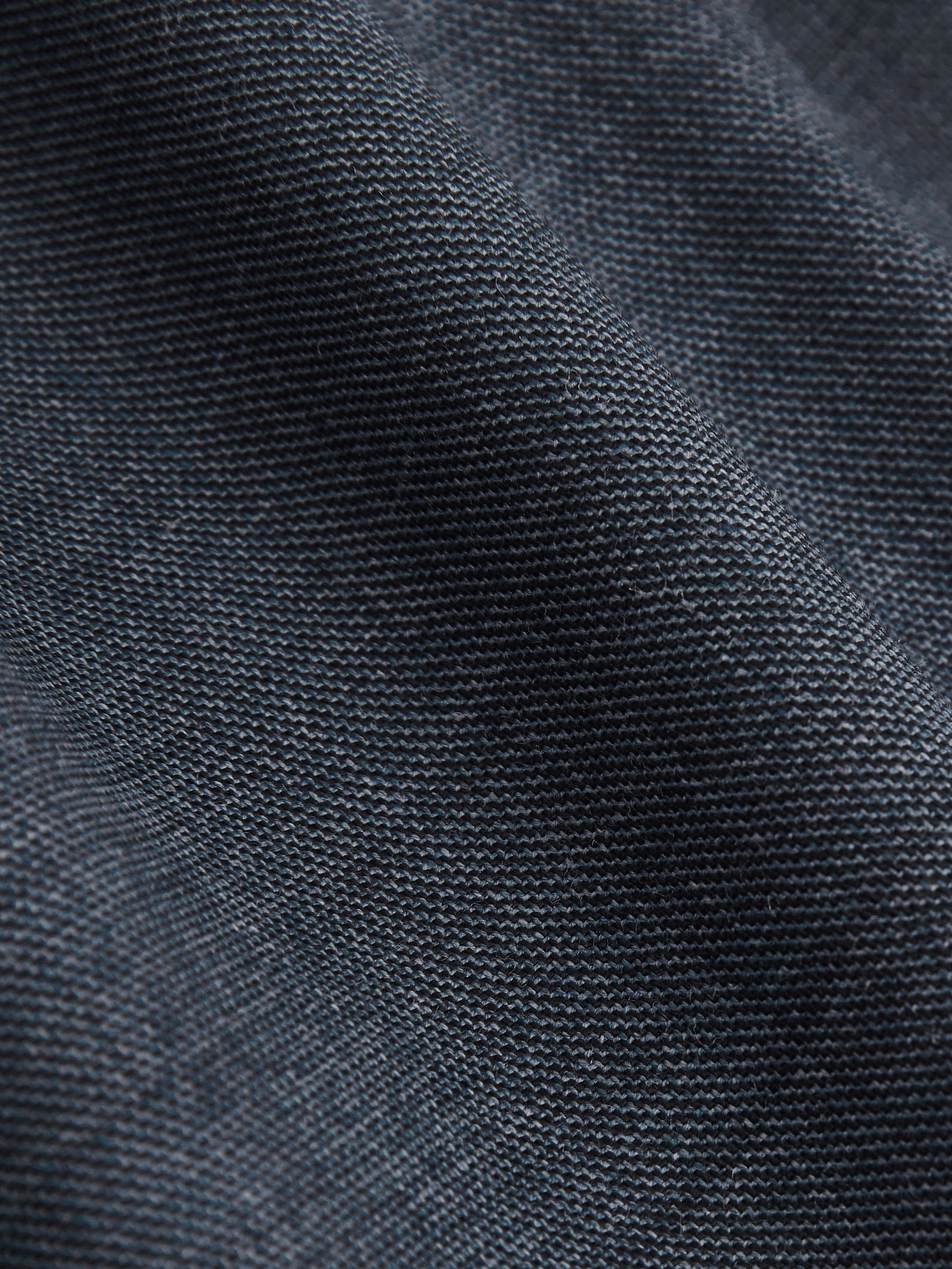 Regular-Fit Double-Breasted Sharkskin Wool-Blend Suit Blazer in Airforce Blue