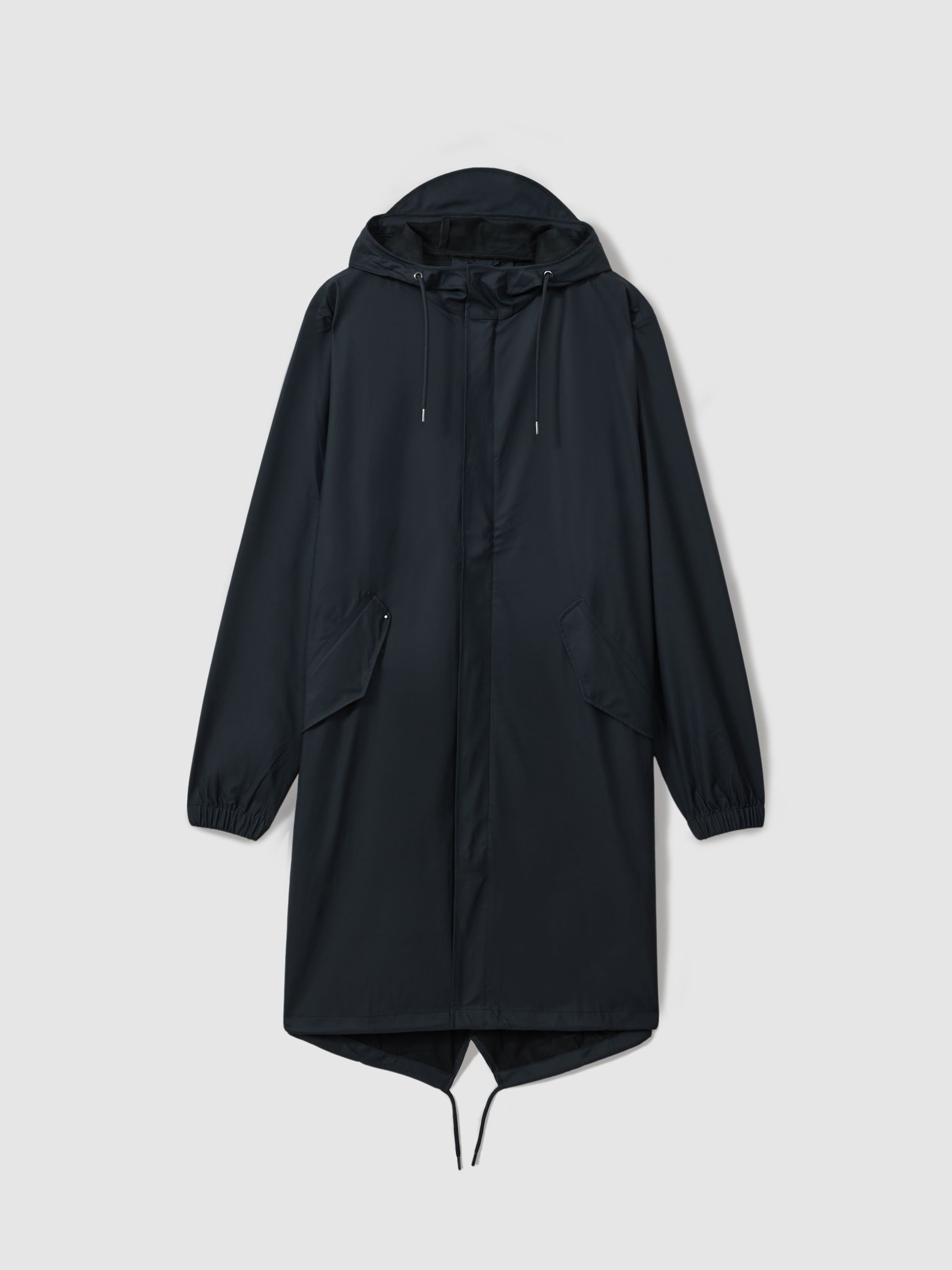 Rains Unisex Fishtail Parka in Navy