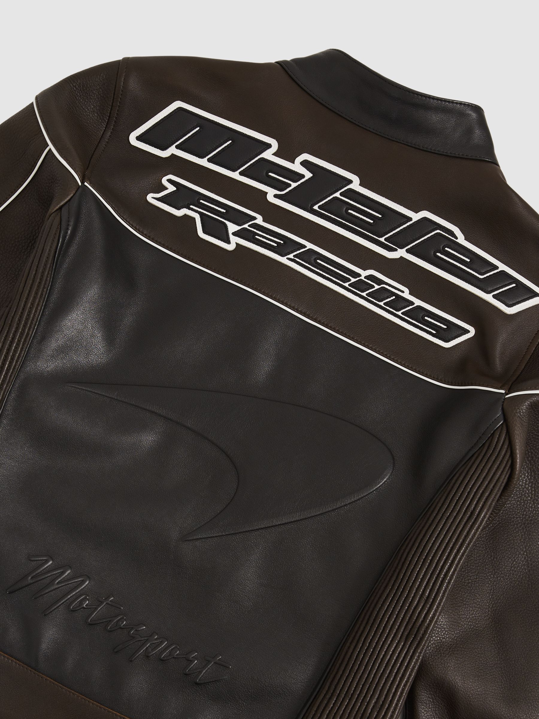 McLaren F1 Team Leather Biker Jacket in Black