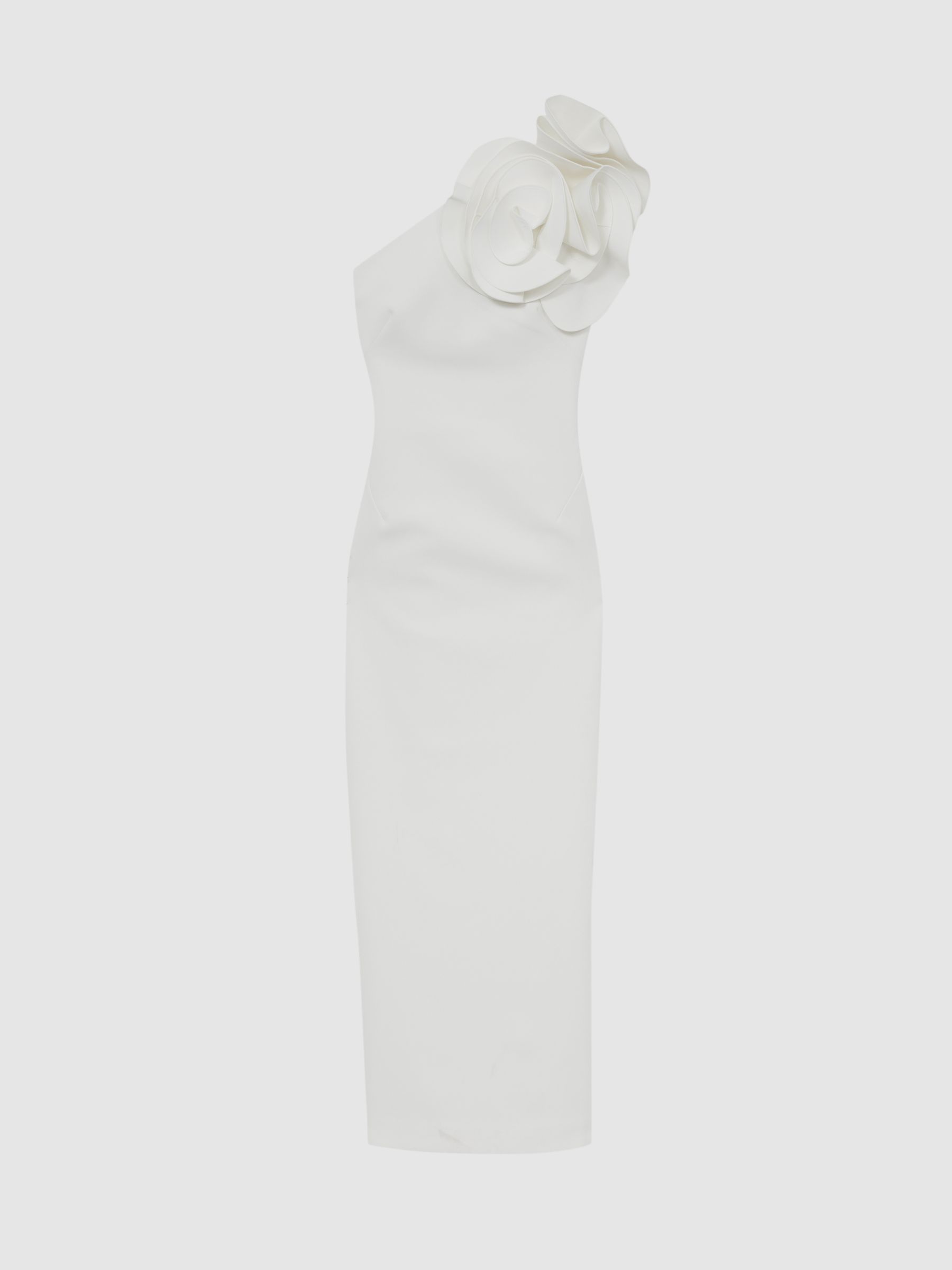 Acler Cream Wynyard One Shoulder Maxi Dress in Cream
