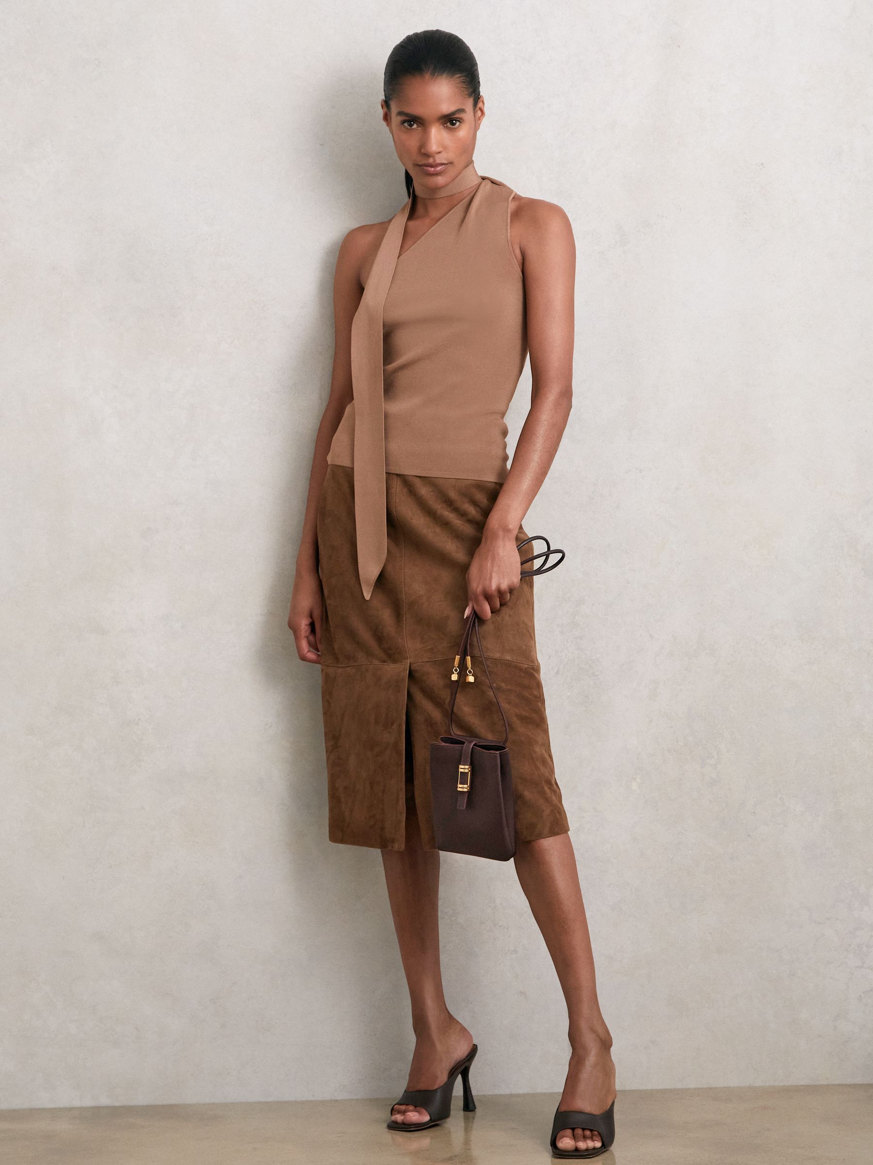 Leather Phone Holder in Oxblood