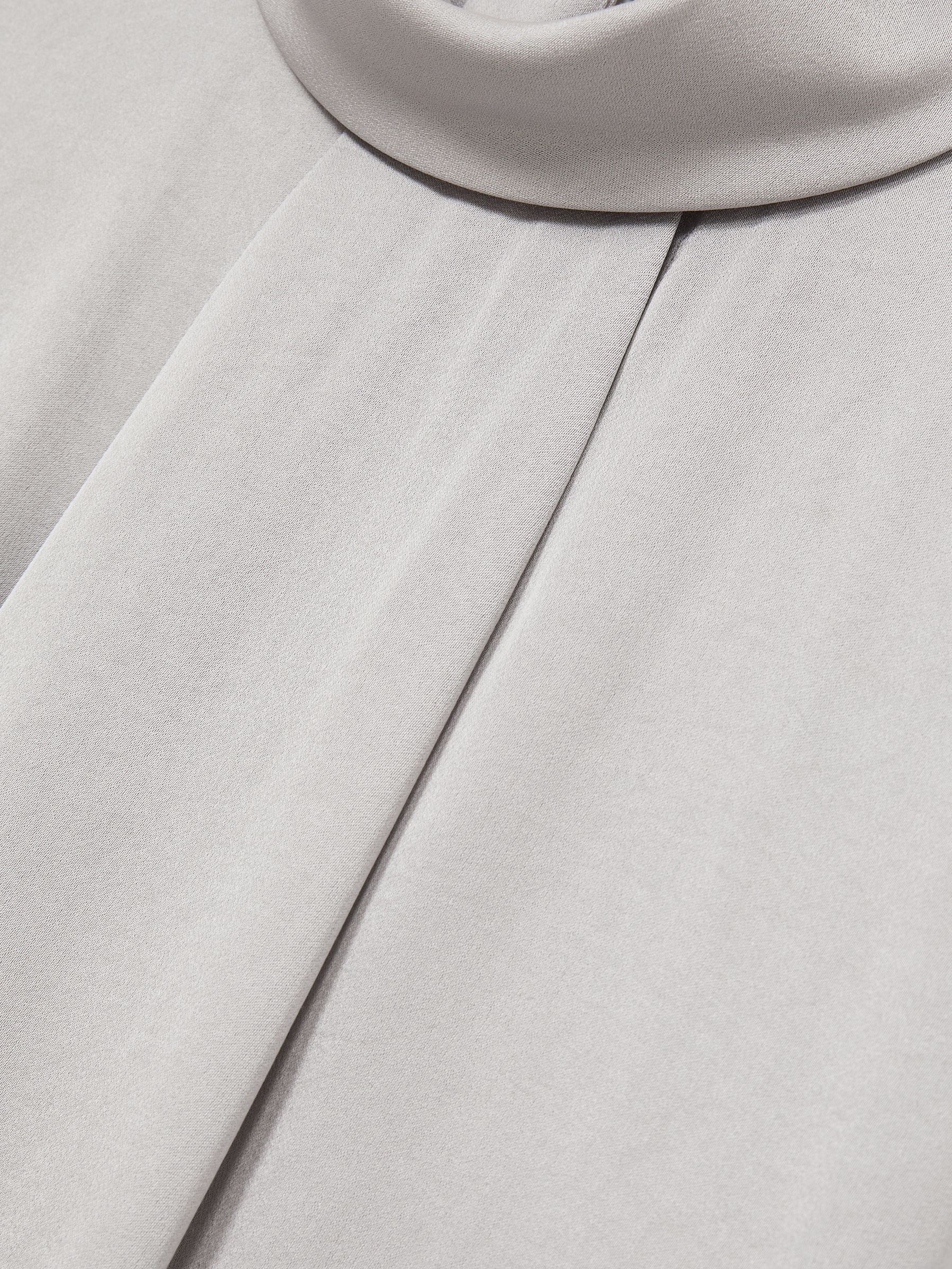 High Neck Shell Top in Grey