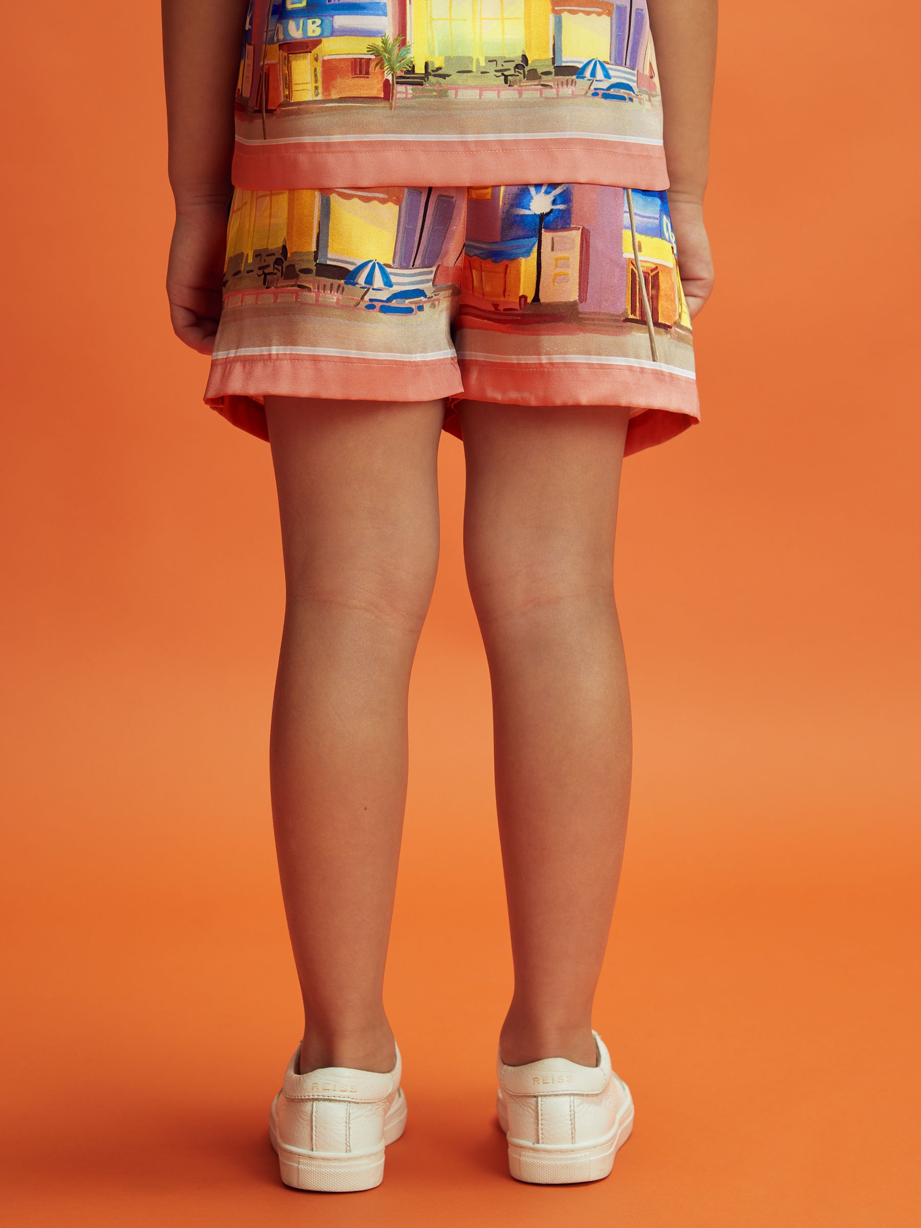 Senior McLaren F1 Miami Drawstring Shorts in Pink Multi