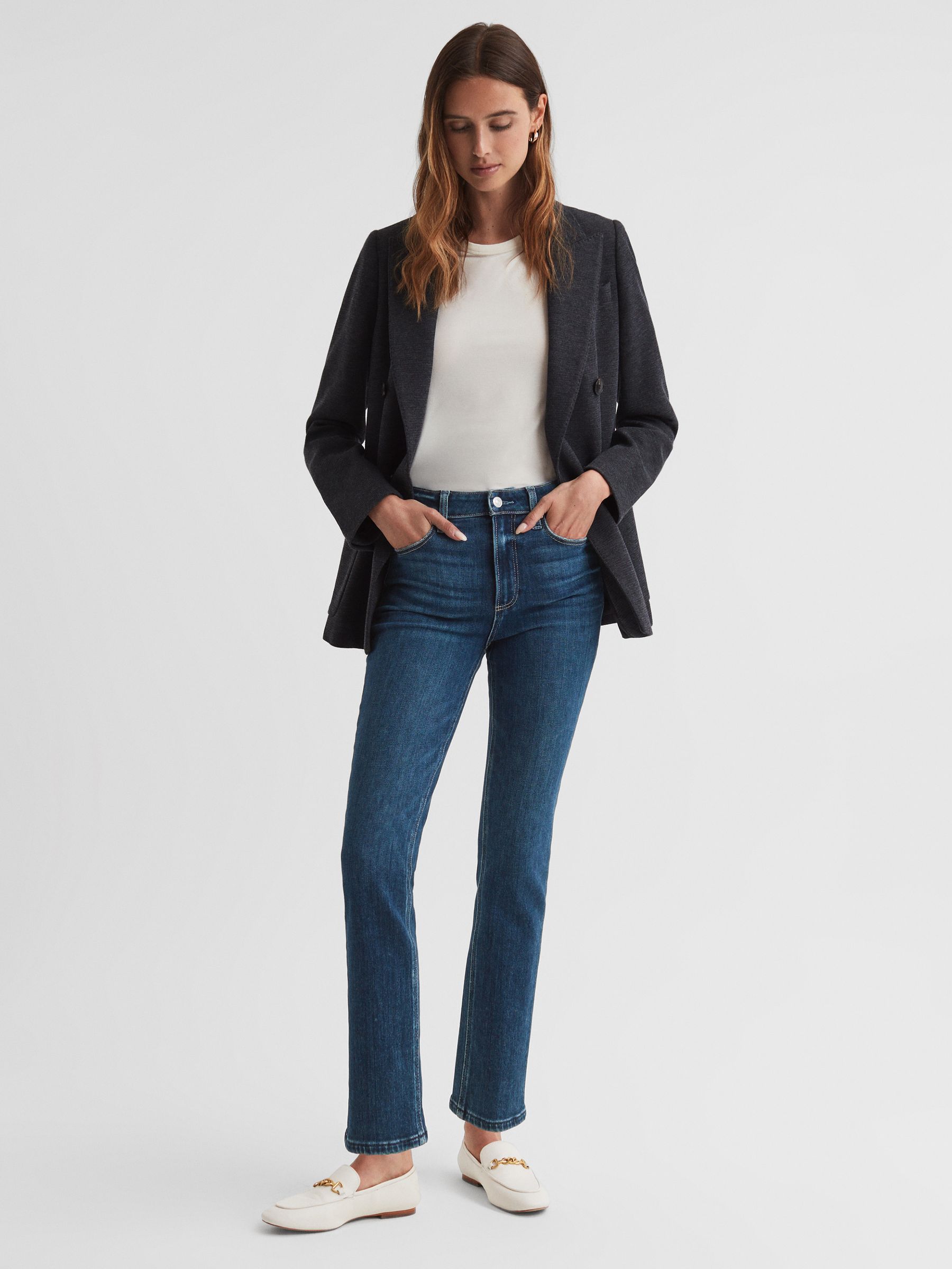 Paige High Rise Cropped Jeans in Soleil