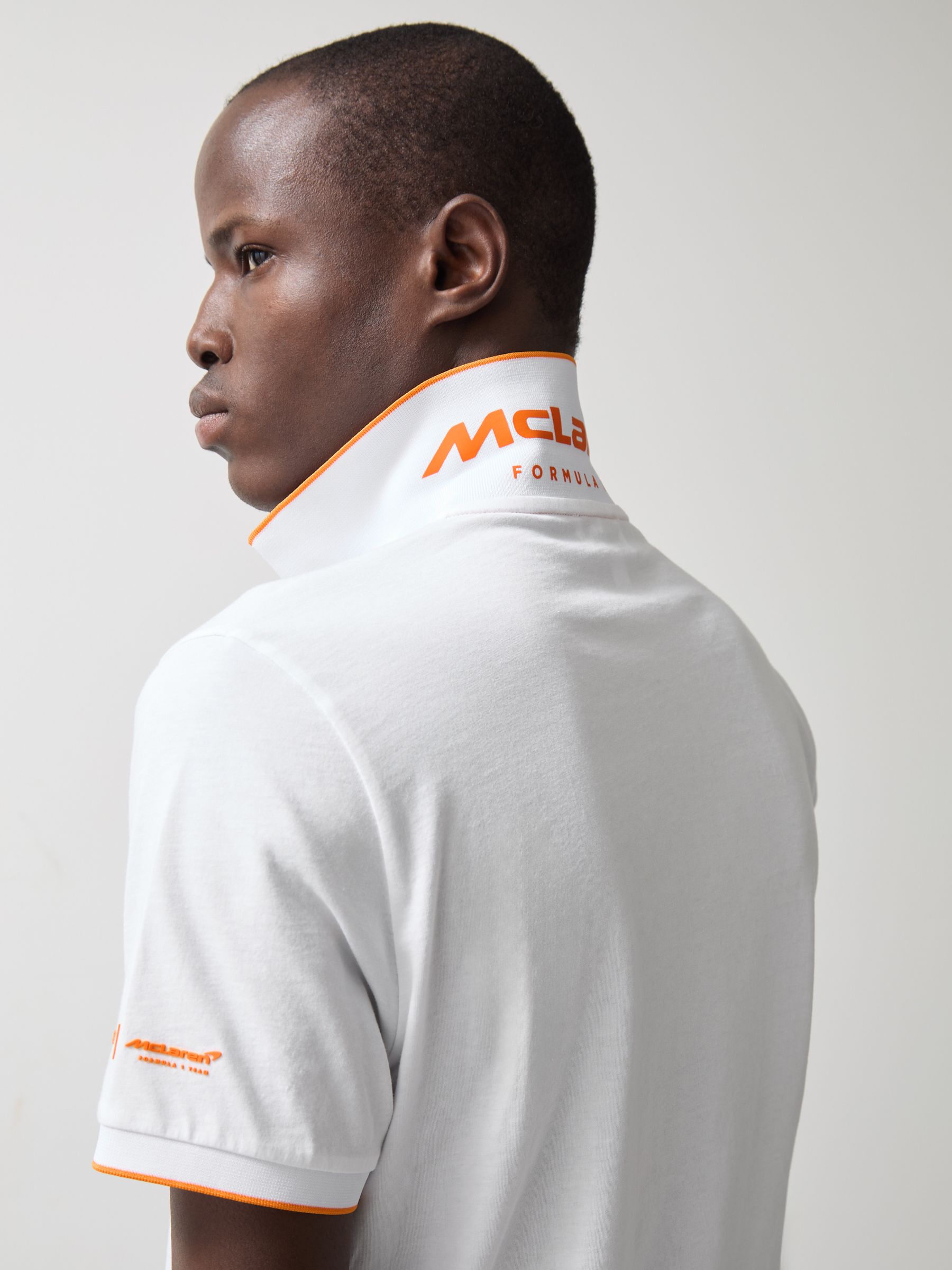 McLaren F1 Team Cotton Polo Shirt in White