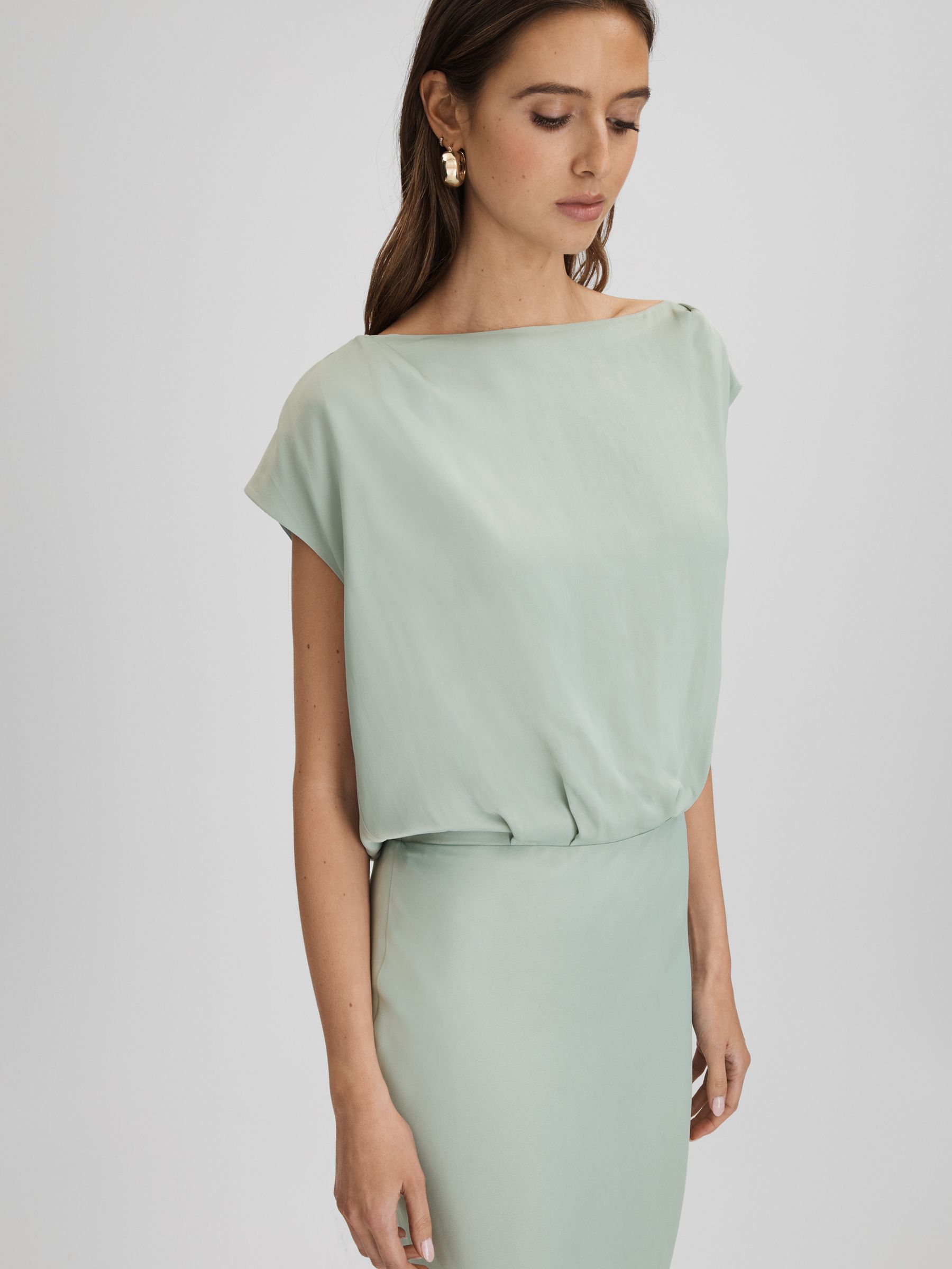 Draped Maxi Dress in Sage