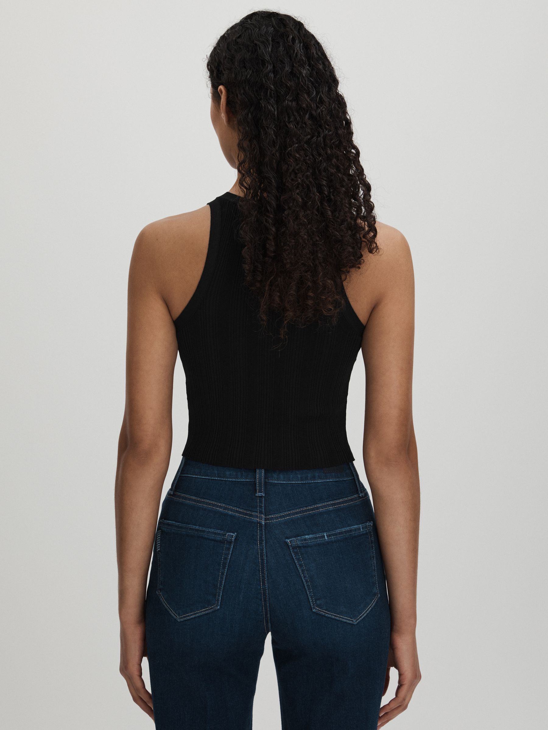 Good American Ribbed Vest in Black