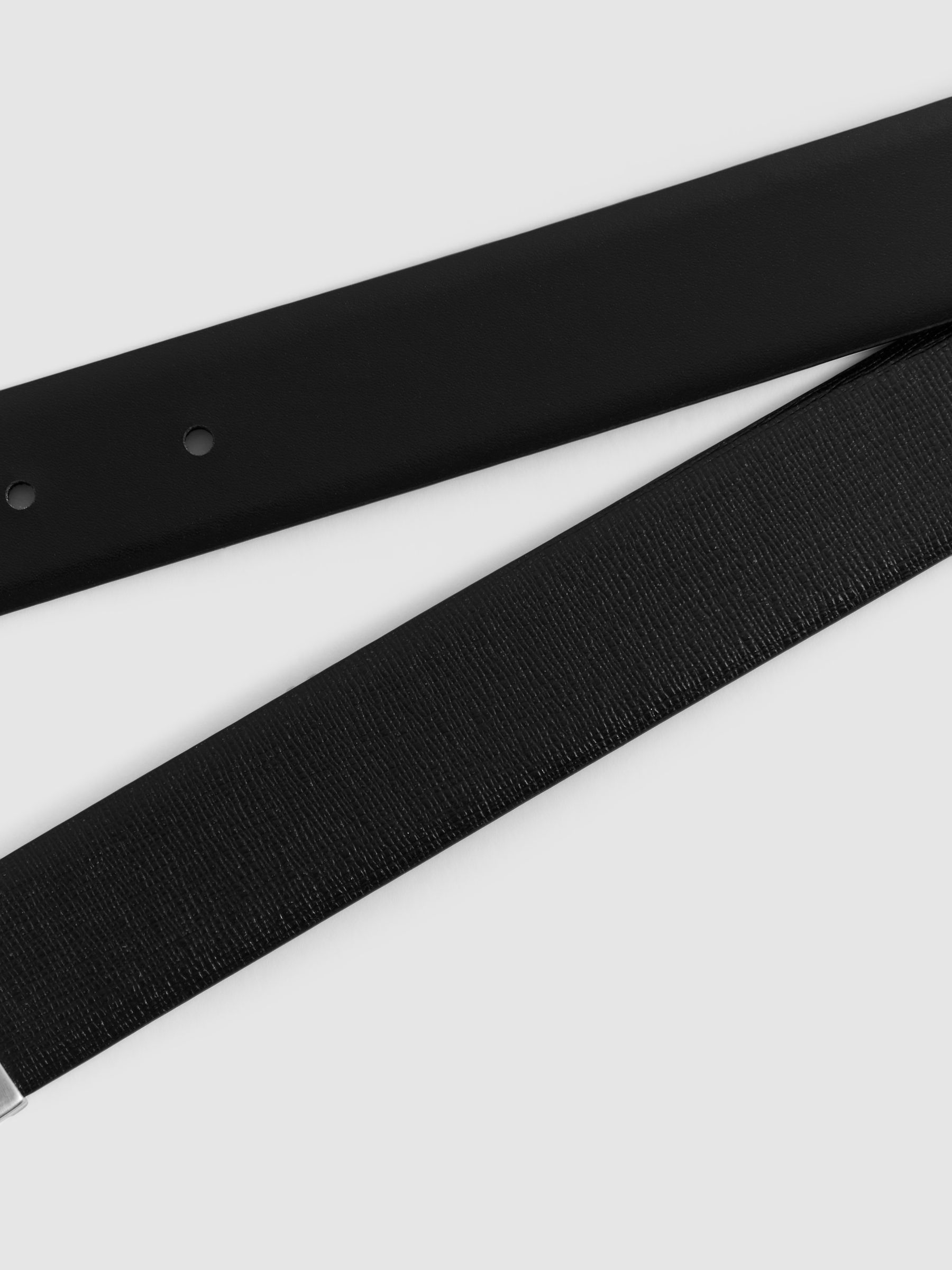 Reversible Leather Belt in Black