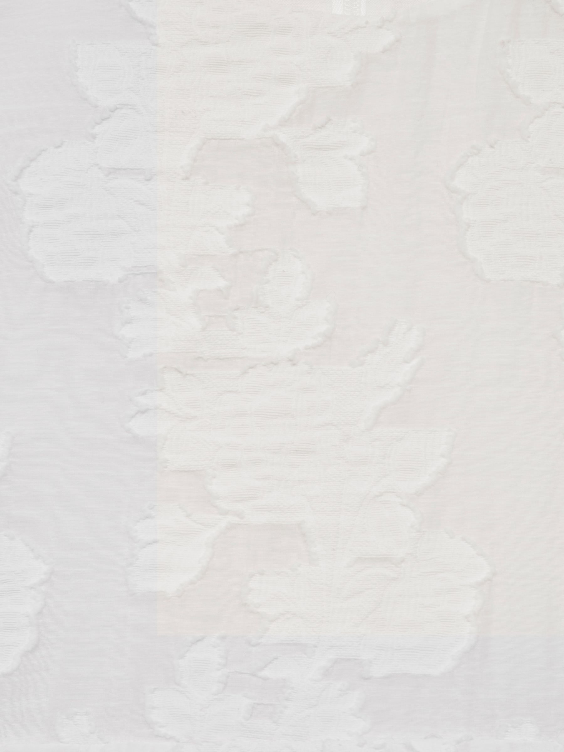 9-12 yrs Floral Print Textured Dress in Ivory